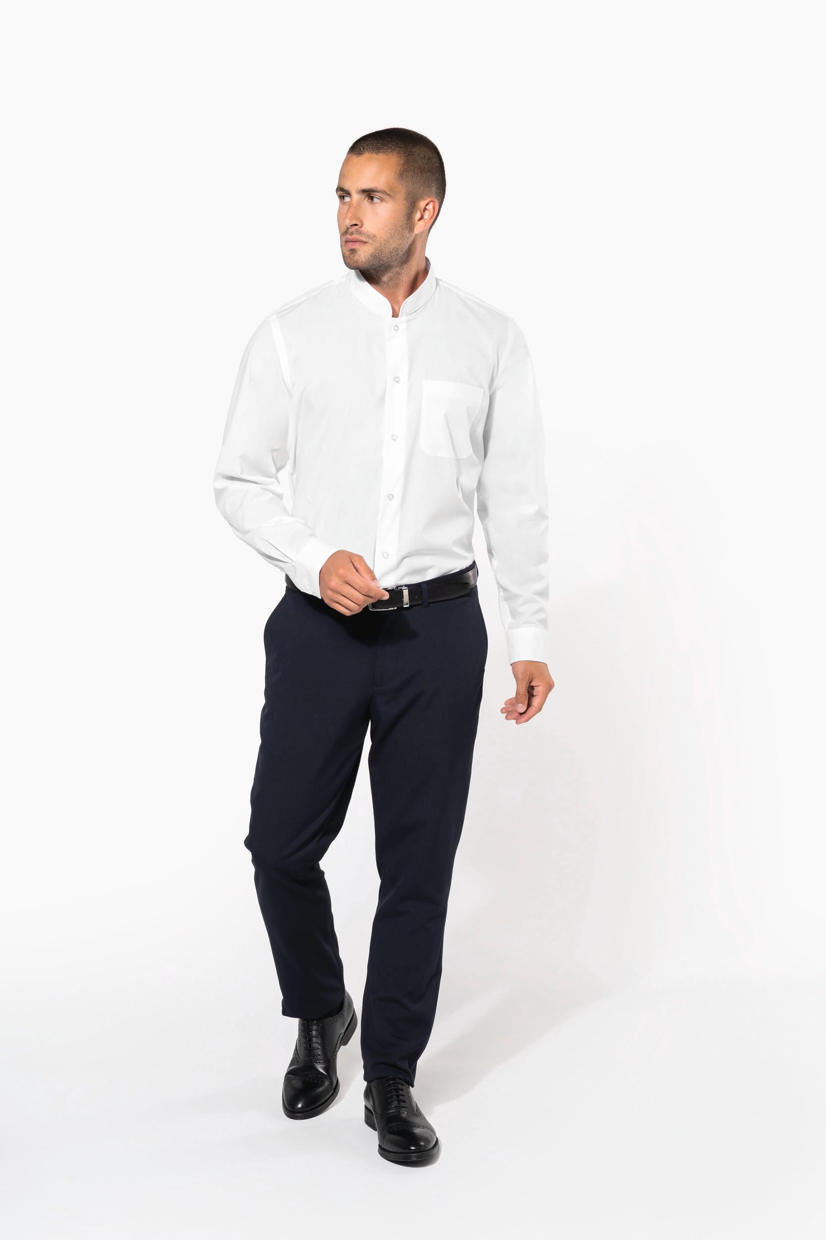 Chemise col mao manches longues - Image 4