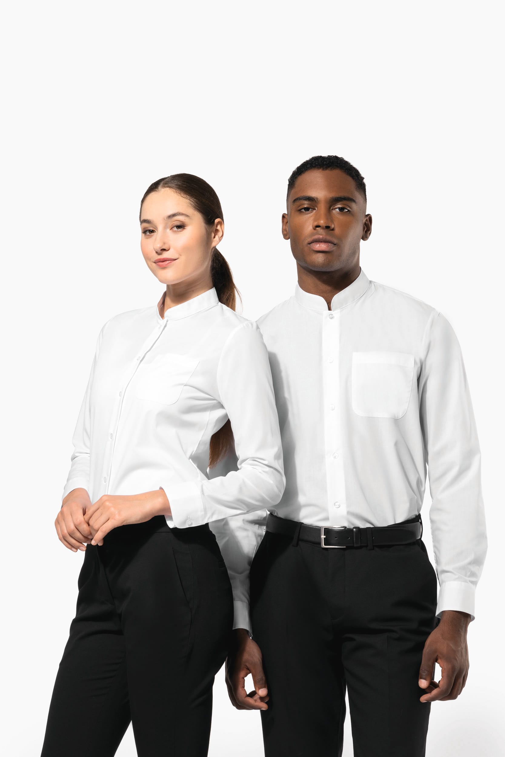 Chemise col mao manches longues femme - Image 6