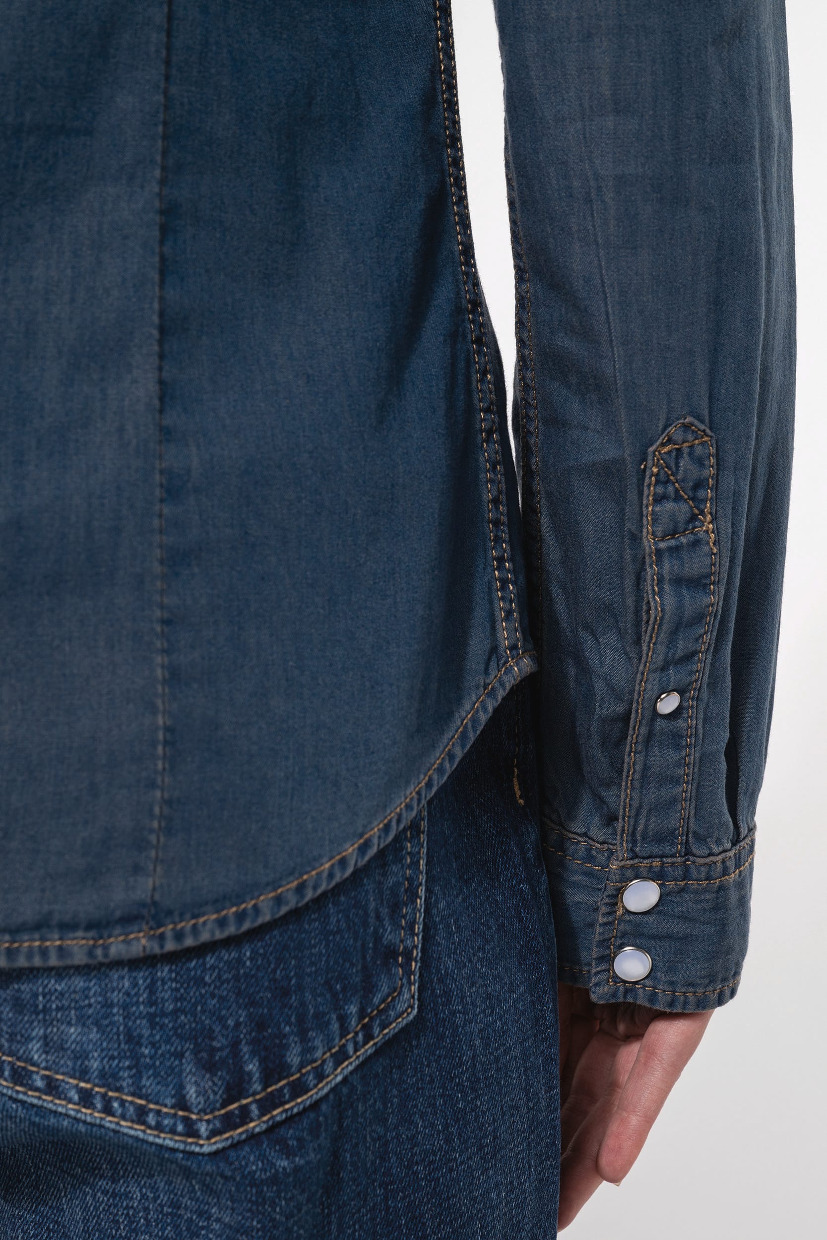 Chemise denim manches longues femme - Image 5