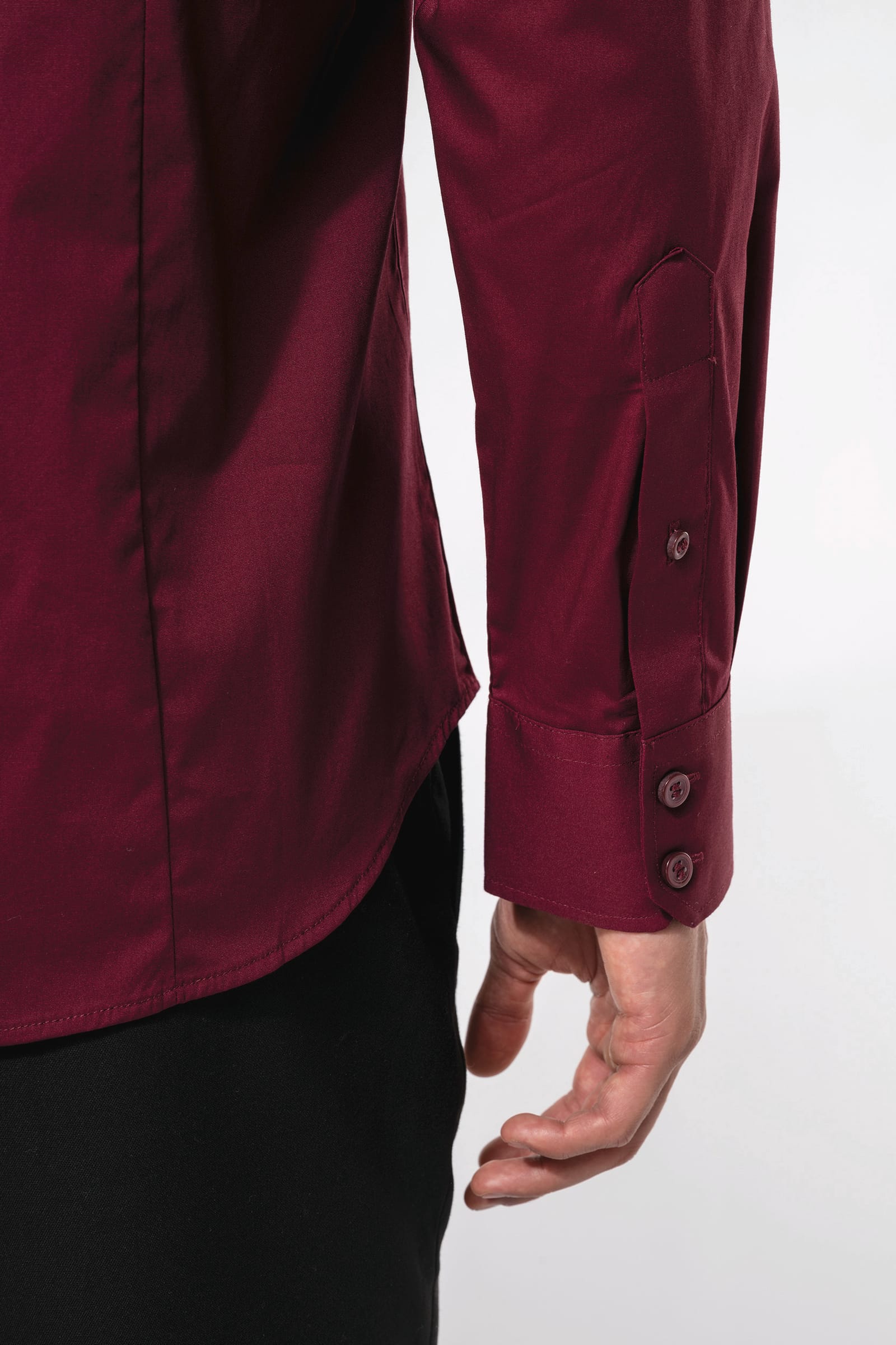 Heren stretch overhemd lange mouwen