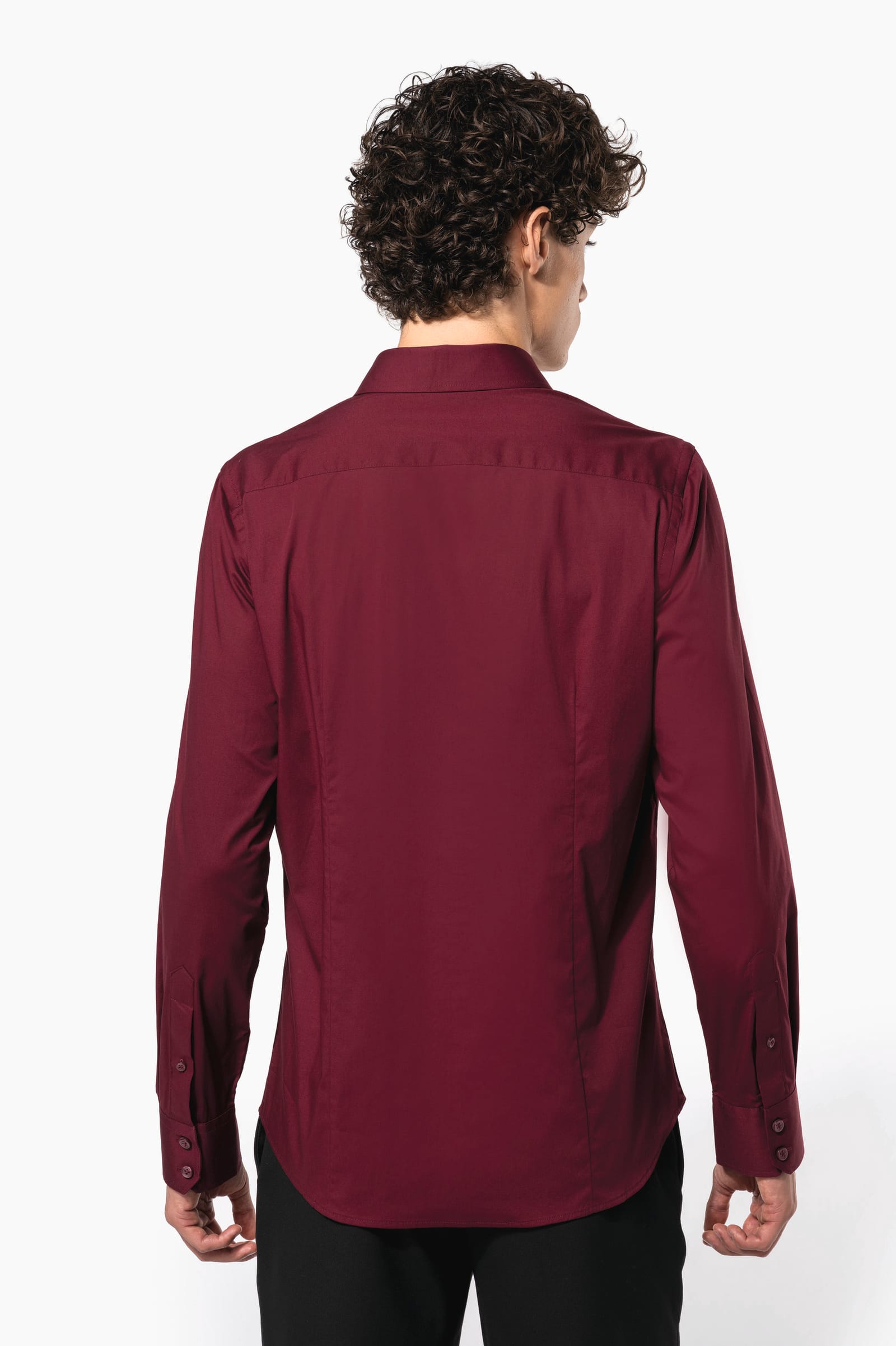 Heren stretch overhemd lange mouwen