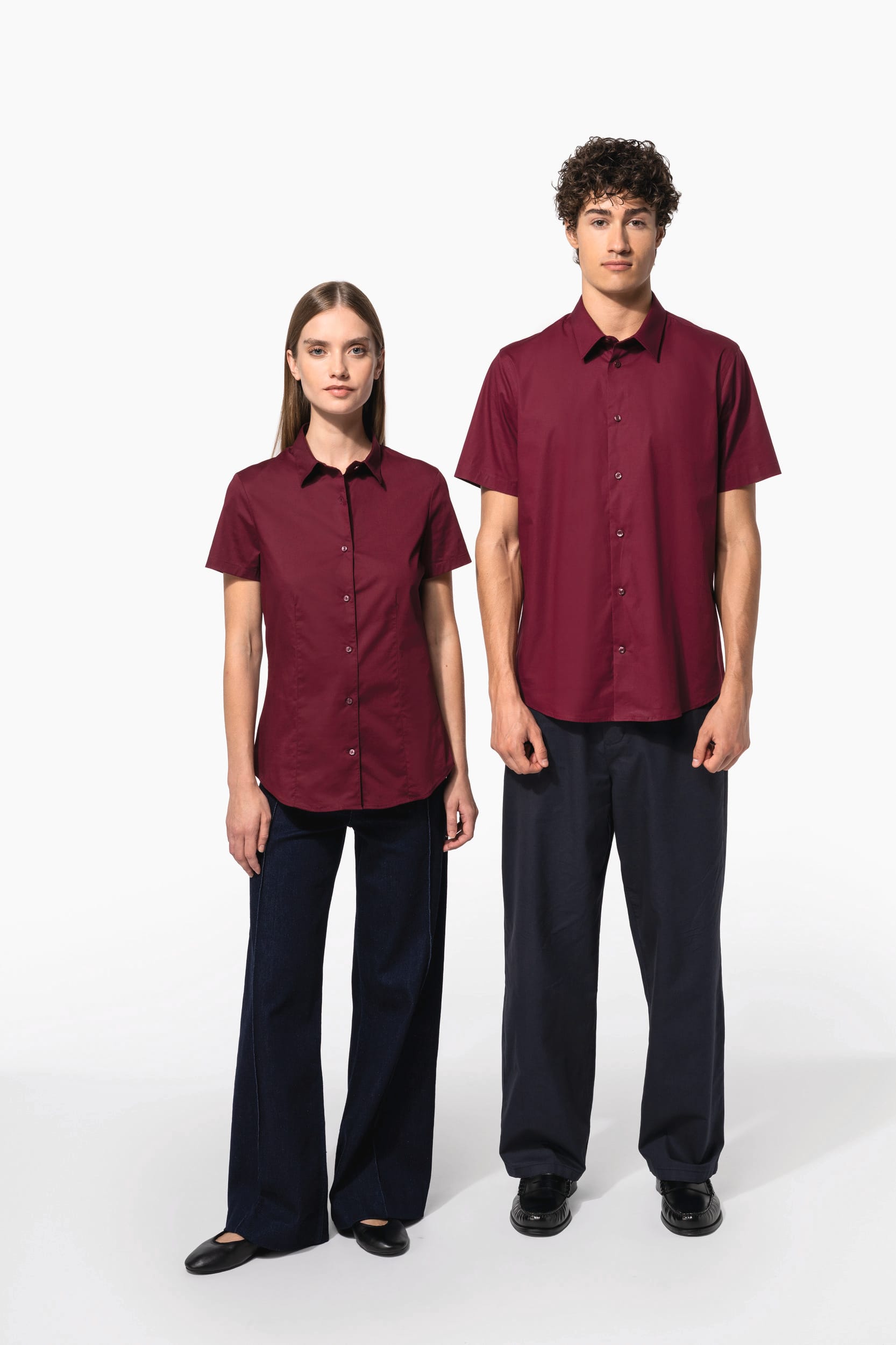 Chemise coton / élasthanne manches courtes femme - Image 10