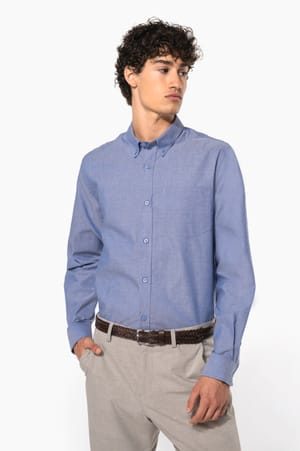 Heren Oxford overhemd lange mouwen