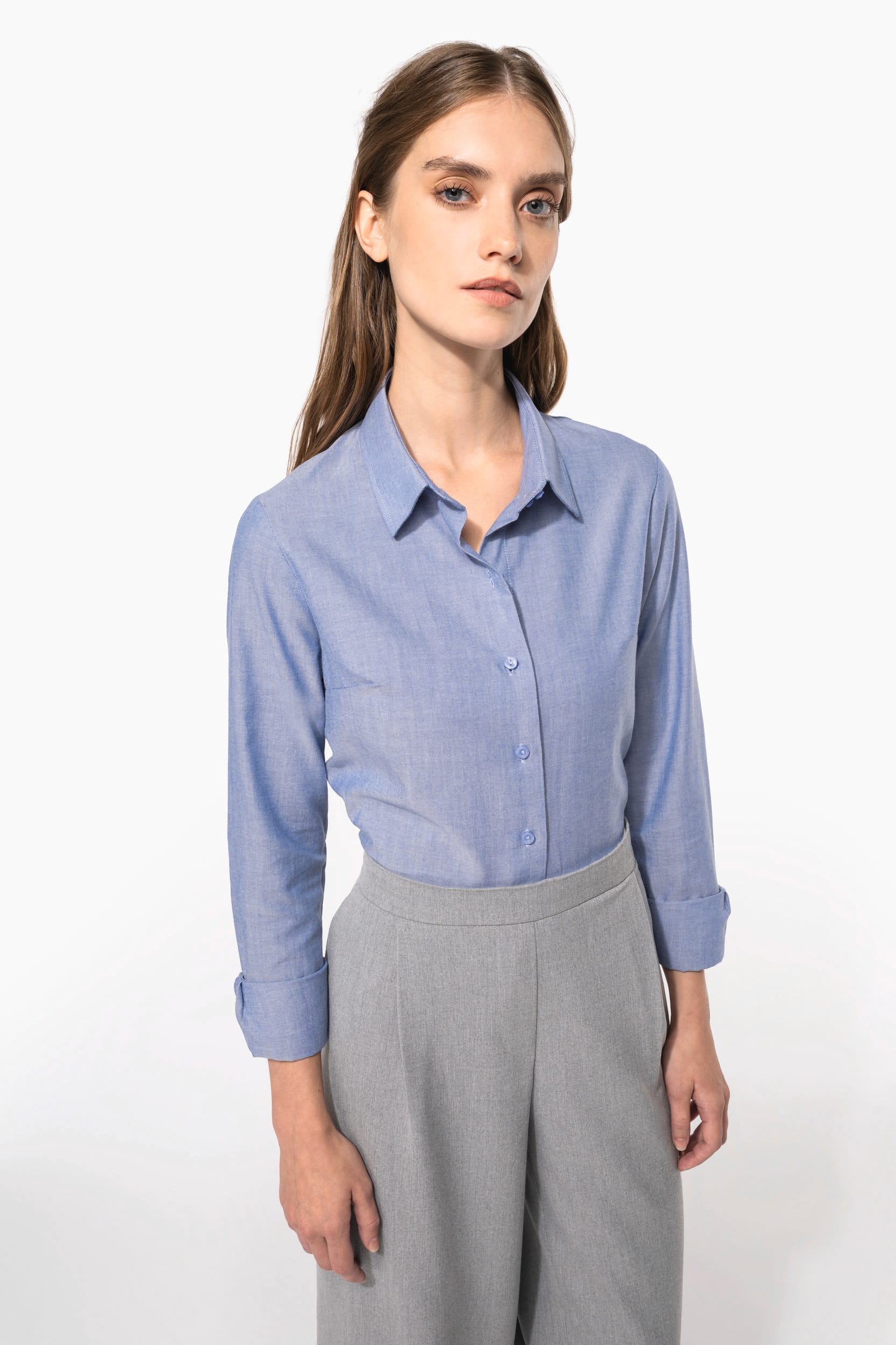 Chemise Oxford manches longues femme - Image 1