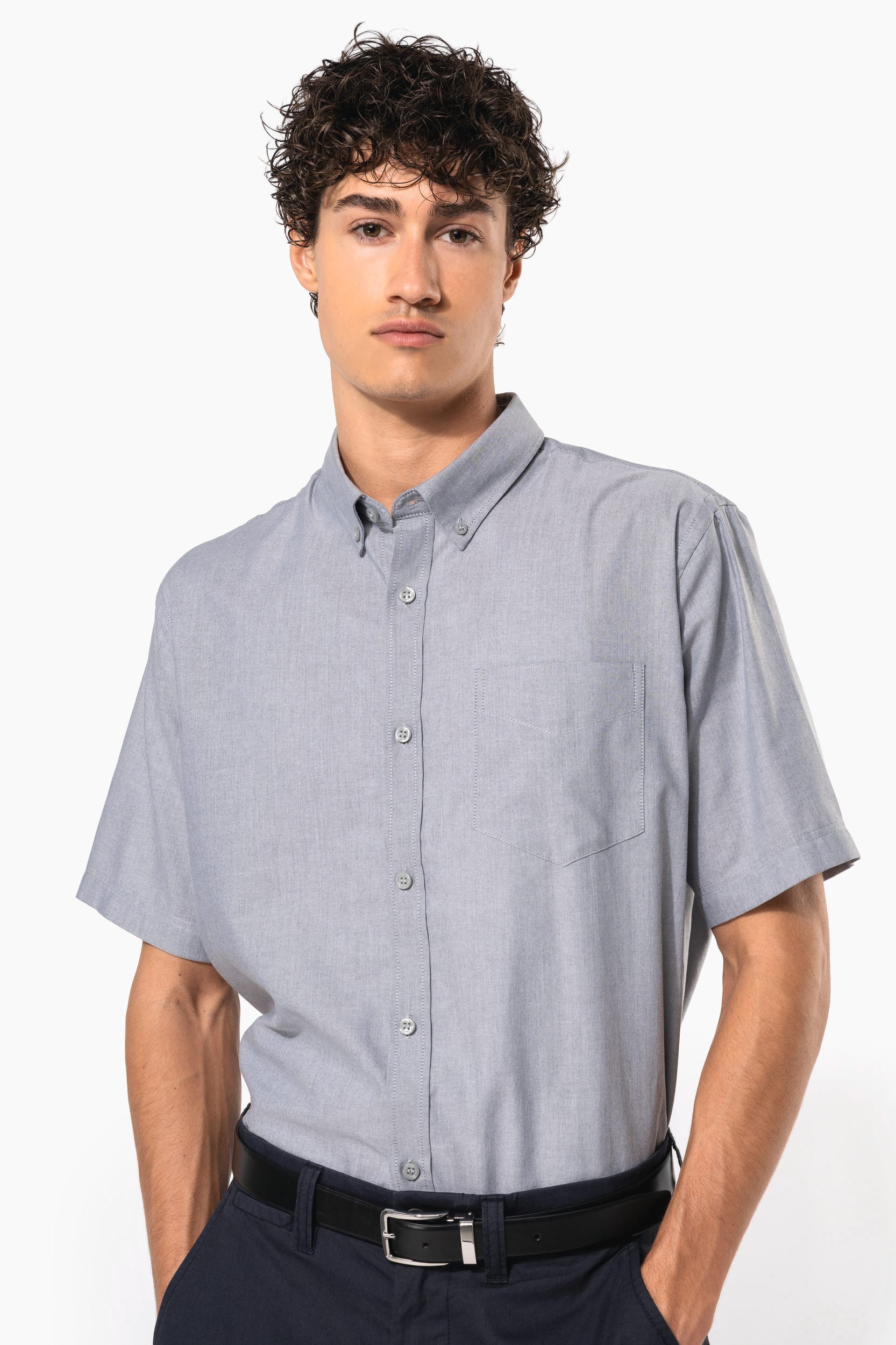 Chemise Oxford manches courtes - Image 1
