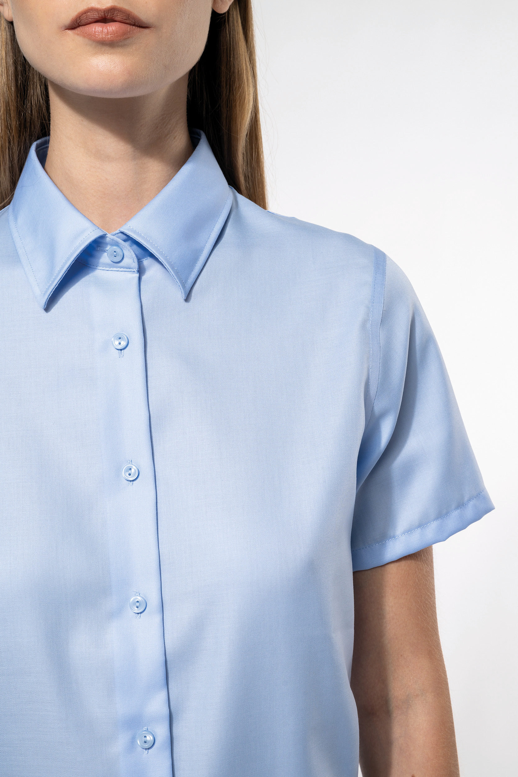 Dames non-iron blouse korte mouwen