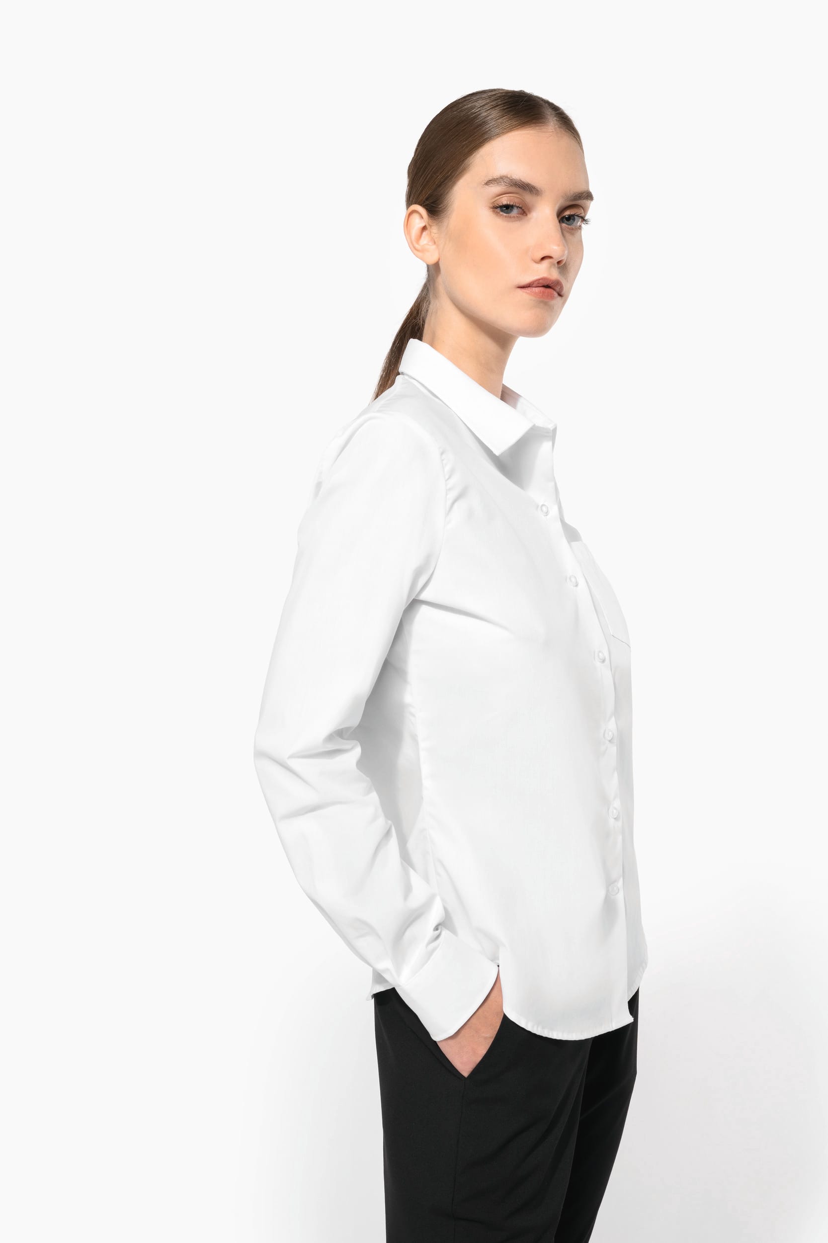 Chemise popeline manches longues femme - Image 6