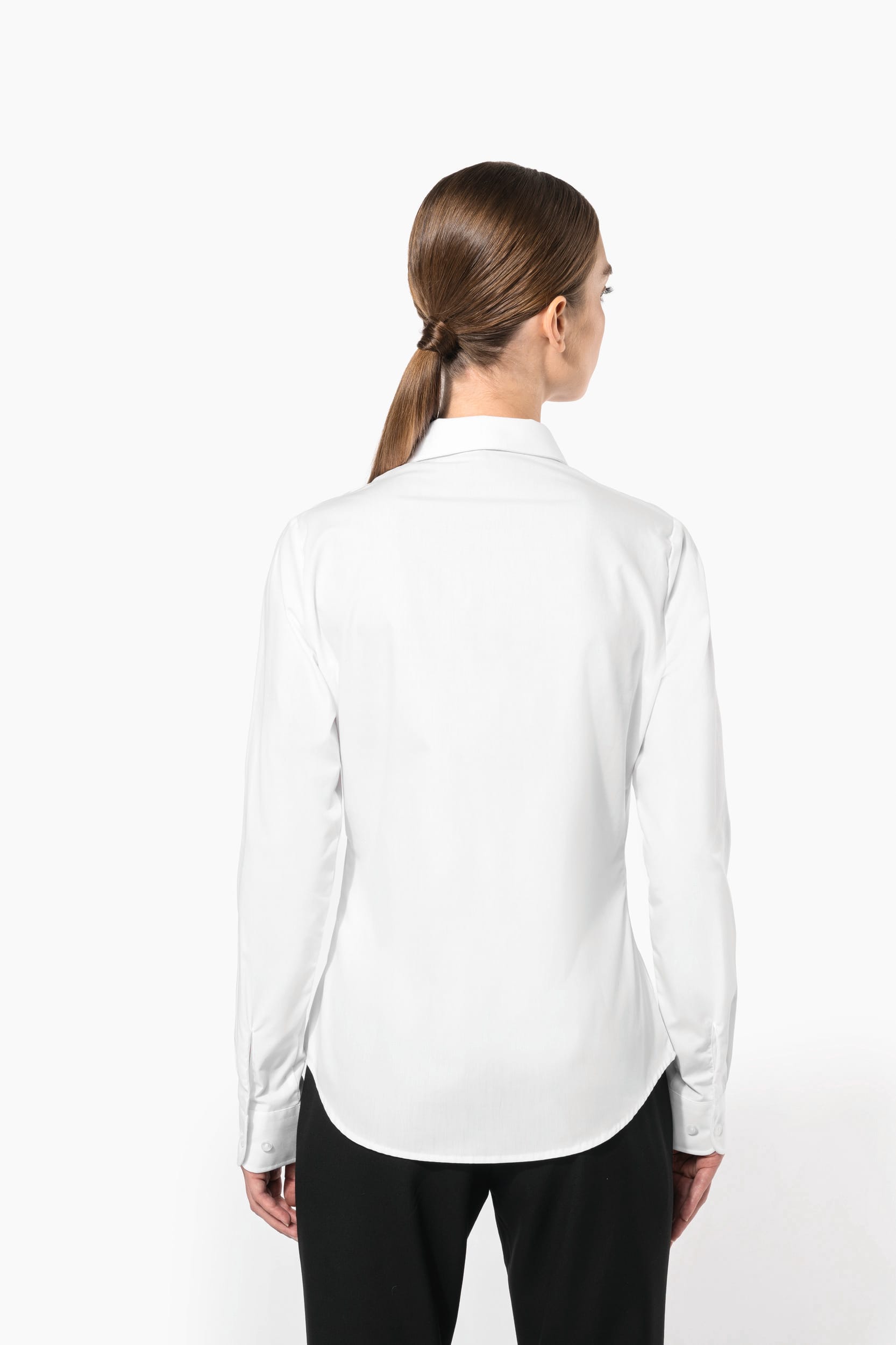 Chemise popeline manches longues femme - Image 2