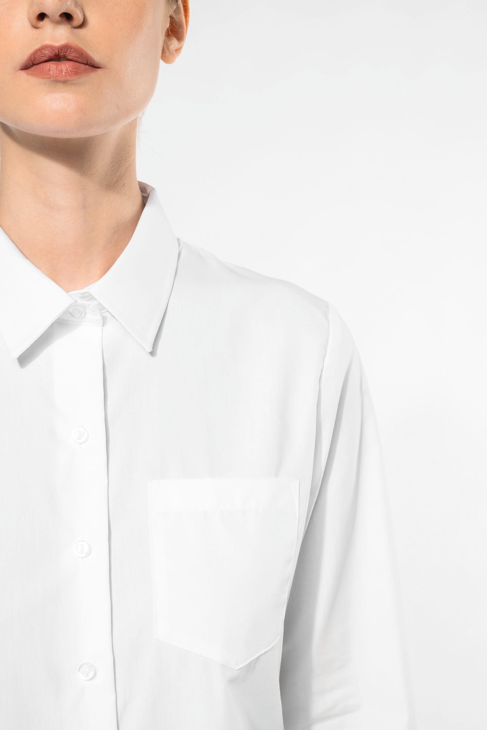 Chemise popeline manches longues femme - Image 3