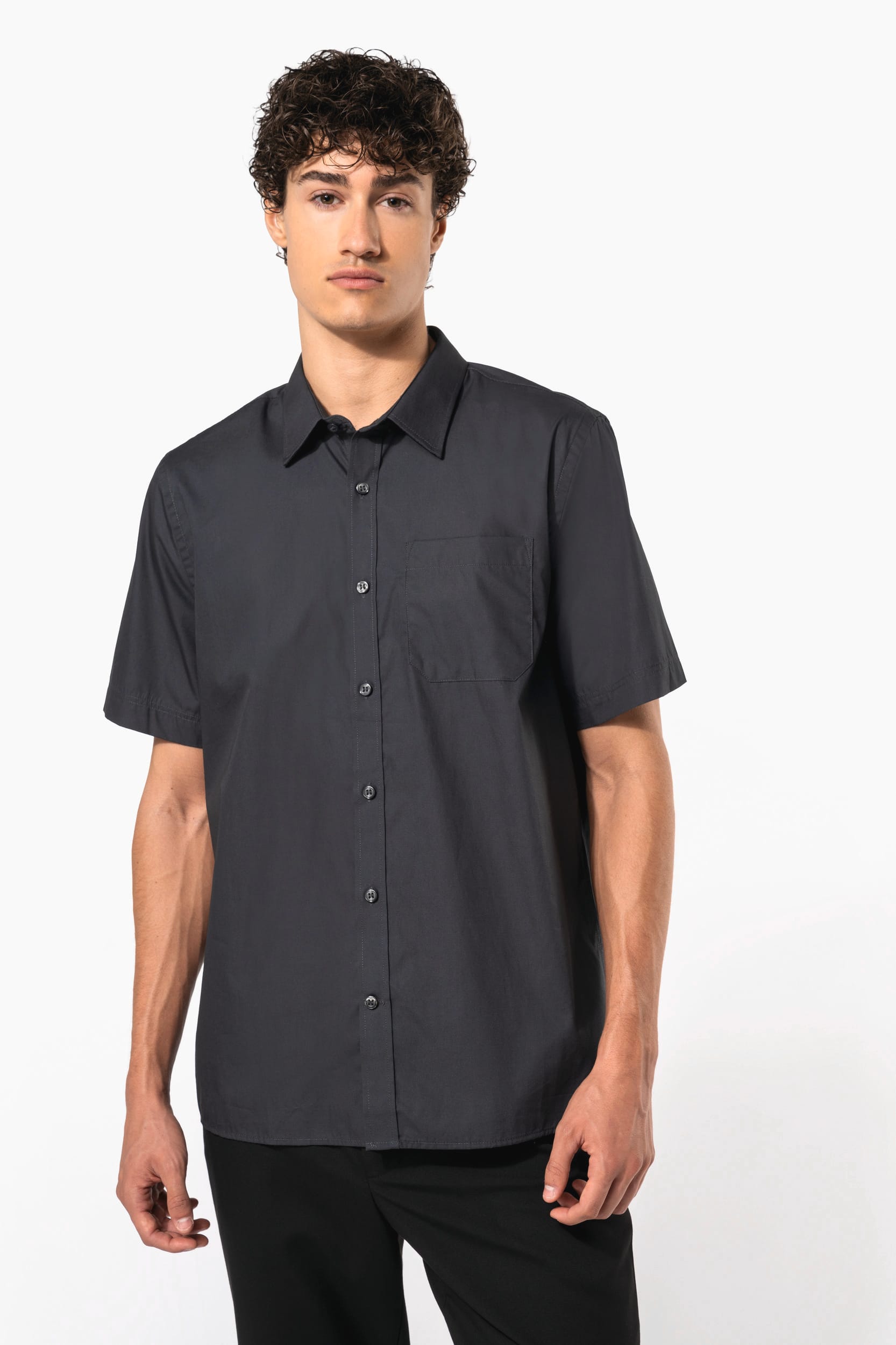 Chemise popeline manches courtes - Image 2