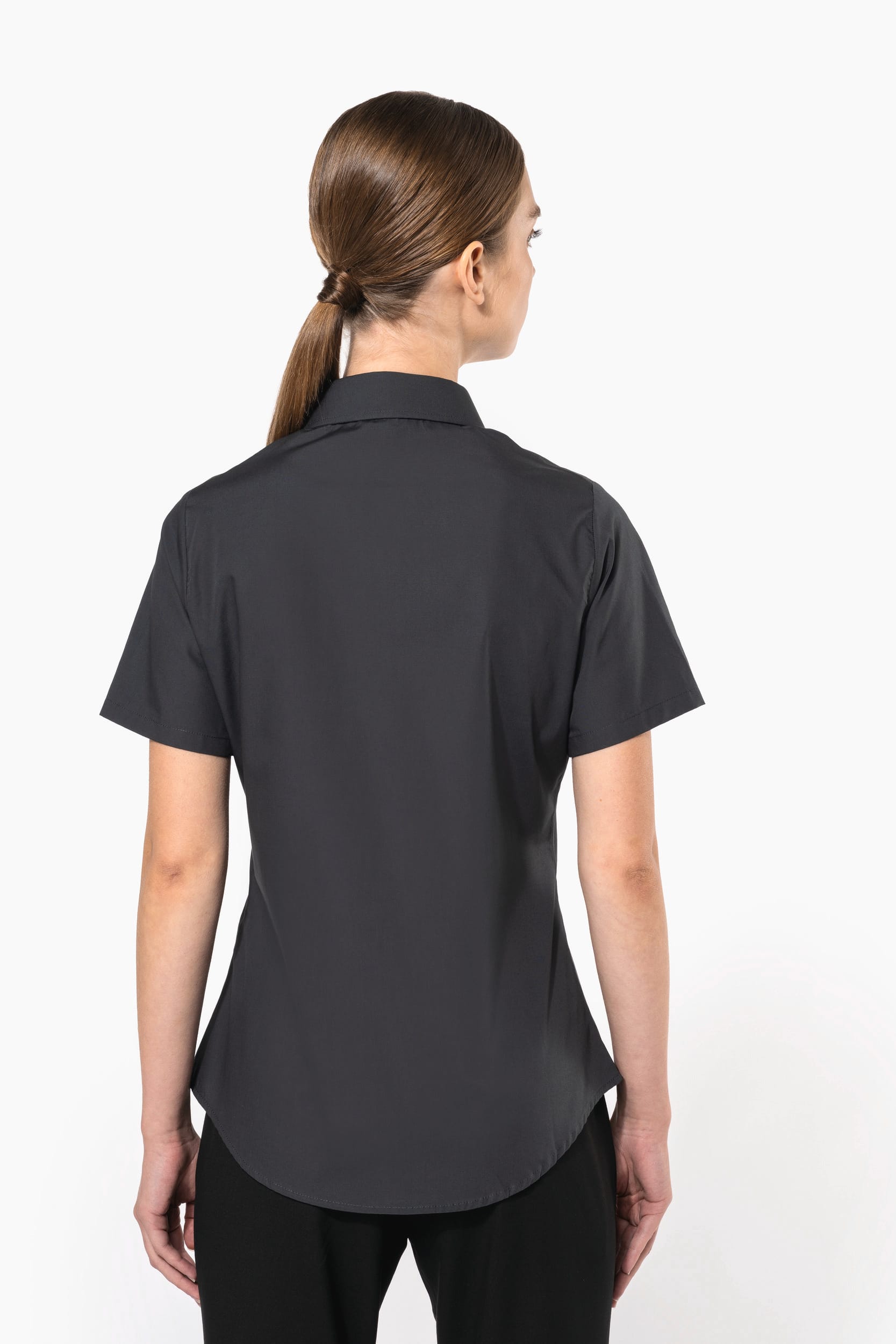 Chemise popeline manches courtes femme - Image 3