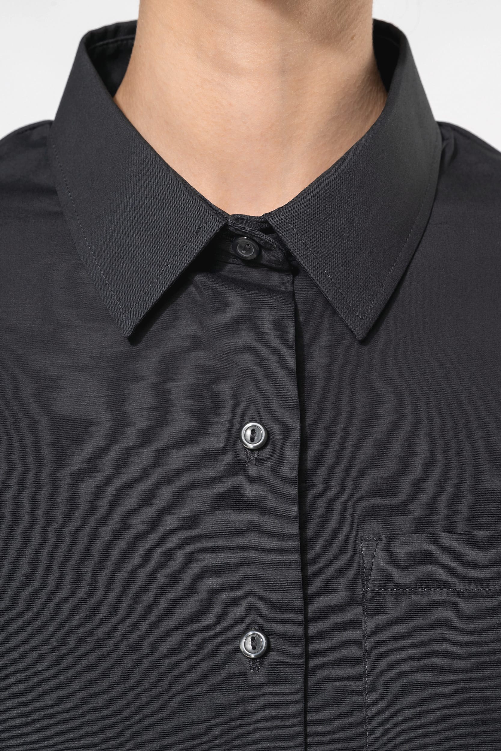 Chemise popeline manches courtes femme - Image 5