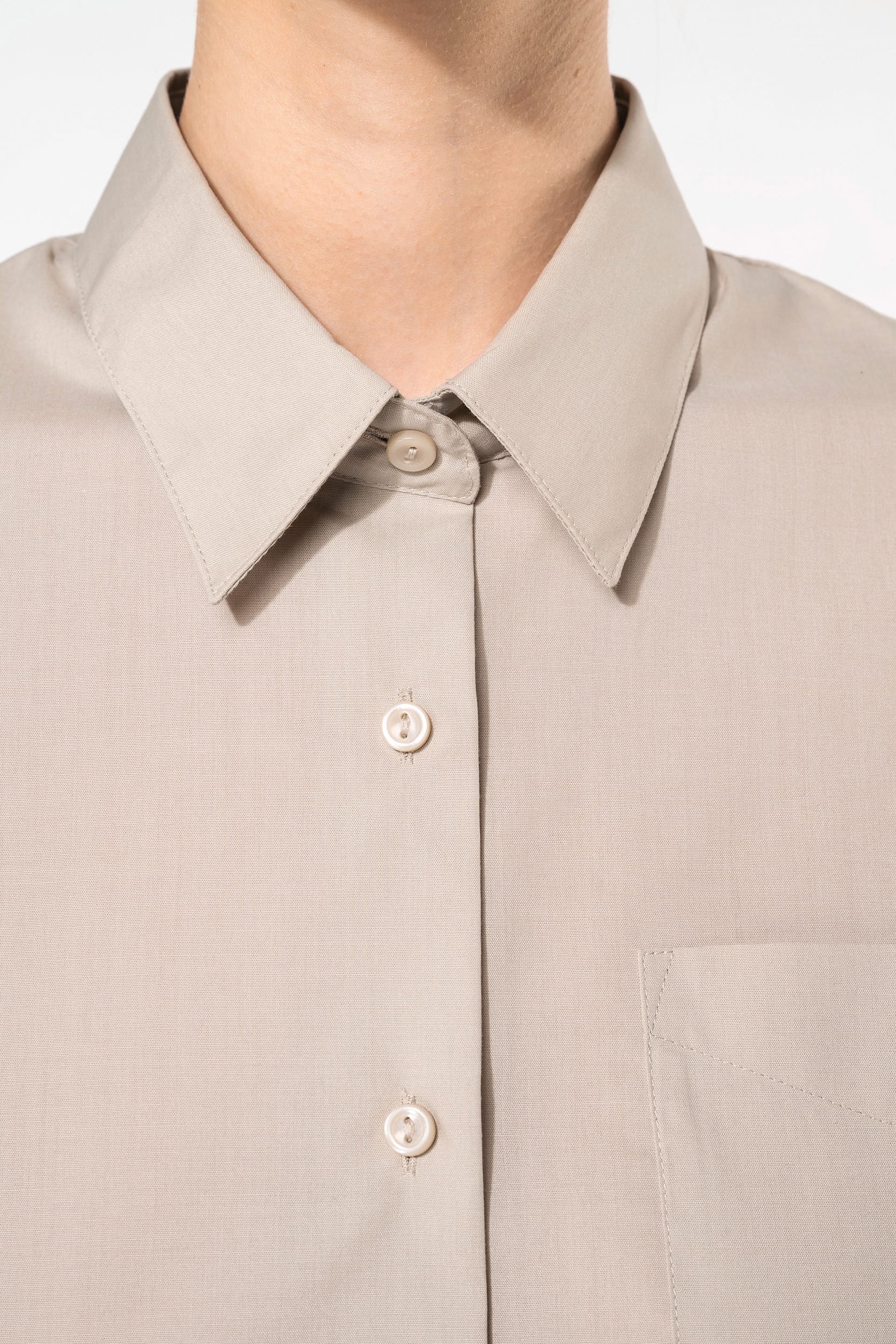 Chemise popeline polycoton manches courtes entretien facile femme - Image 4