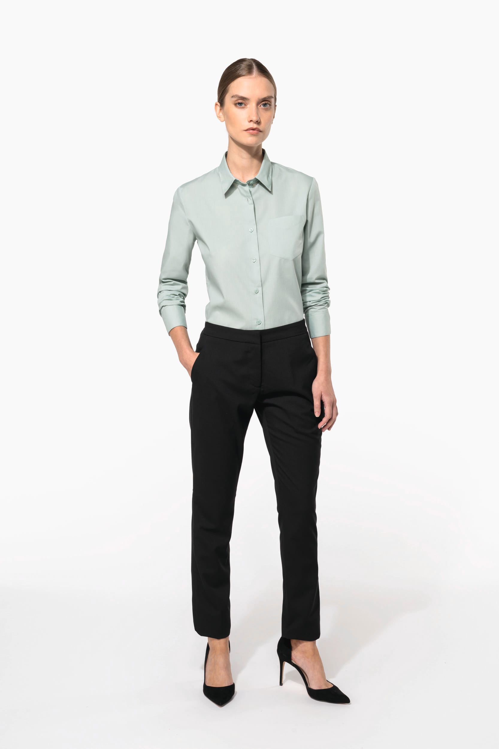 Chemise popeline polycoton entretien facile femme - Image 6