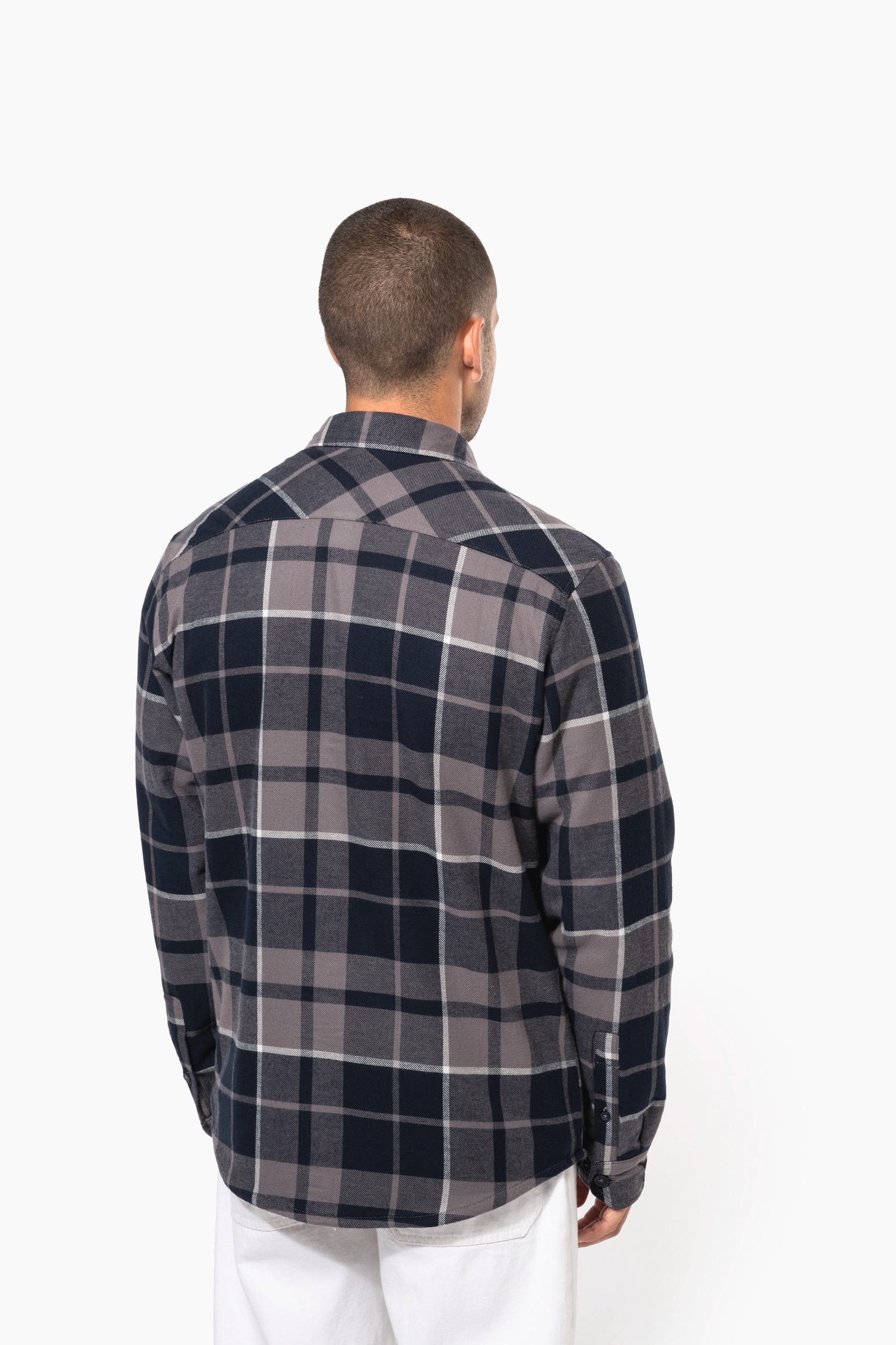 Surchemise à carreaux doublée sherpa homme - Image 2