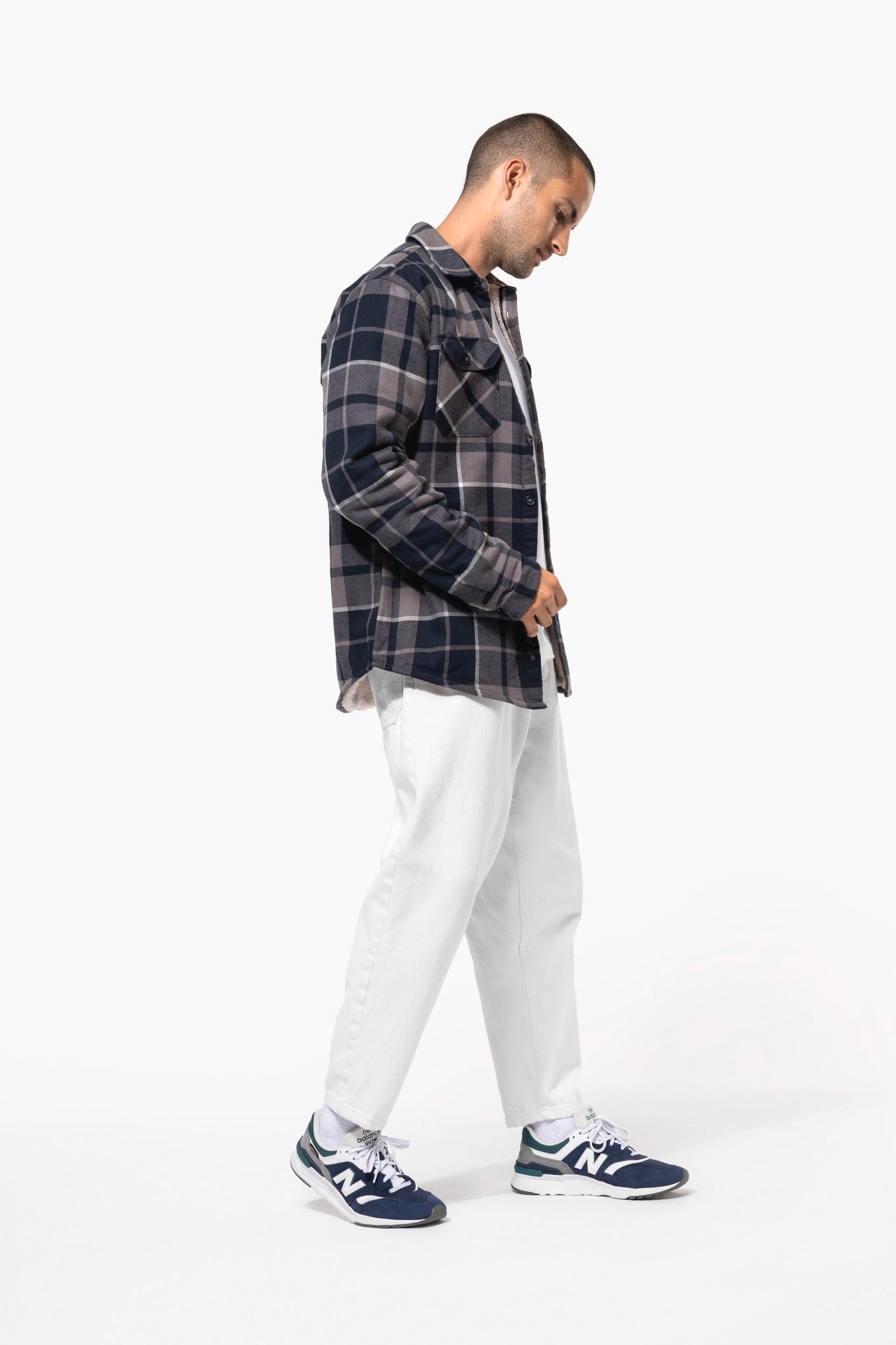 Surchemise à carreaux doublée sherpa homme - Image 11