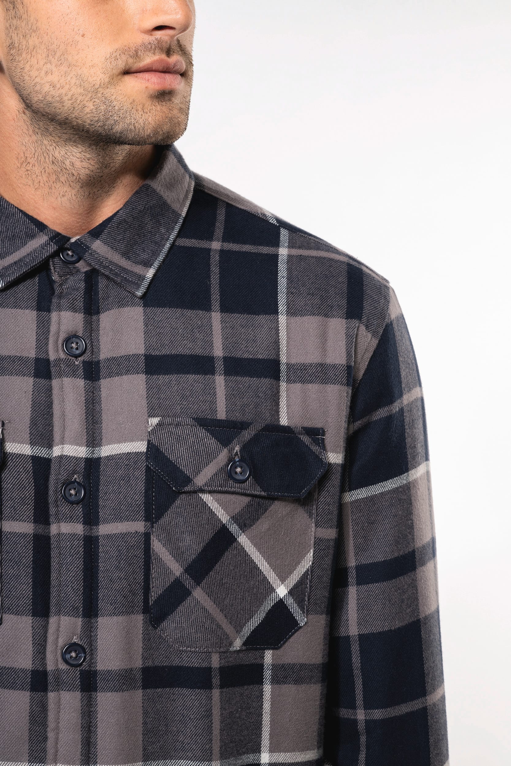 Surchemise à carreaux doublée sherpa homme - Image 7