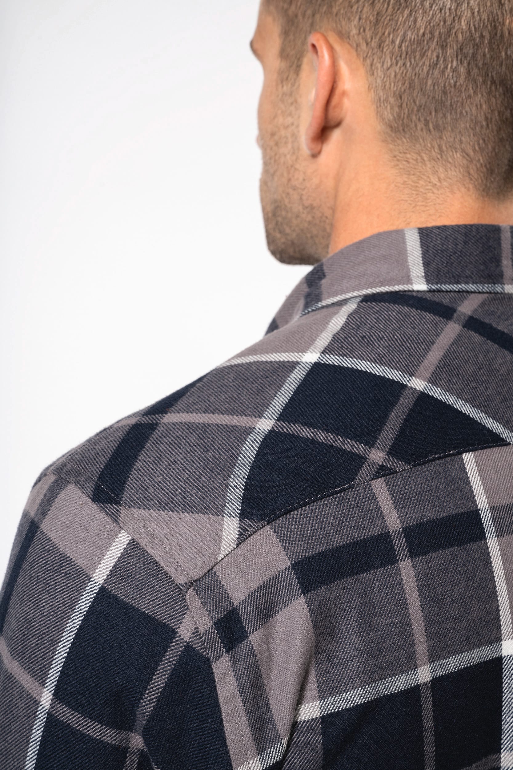 Surchemise à carreaux doublée sherpa homme - Image 4