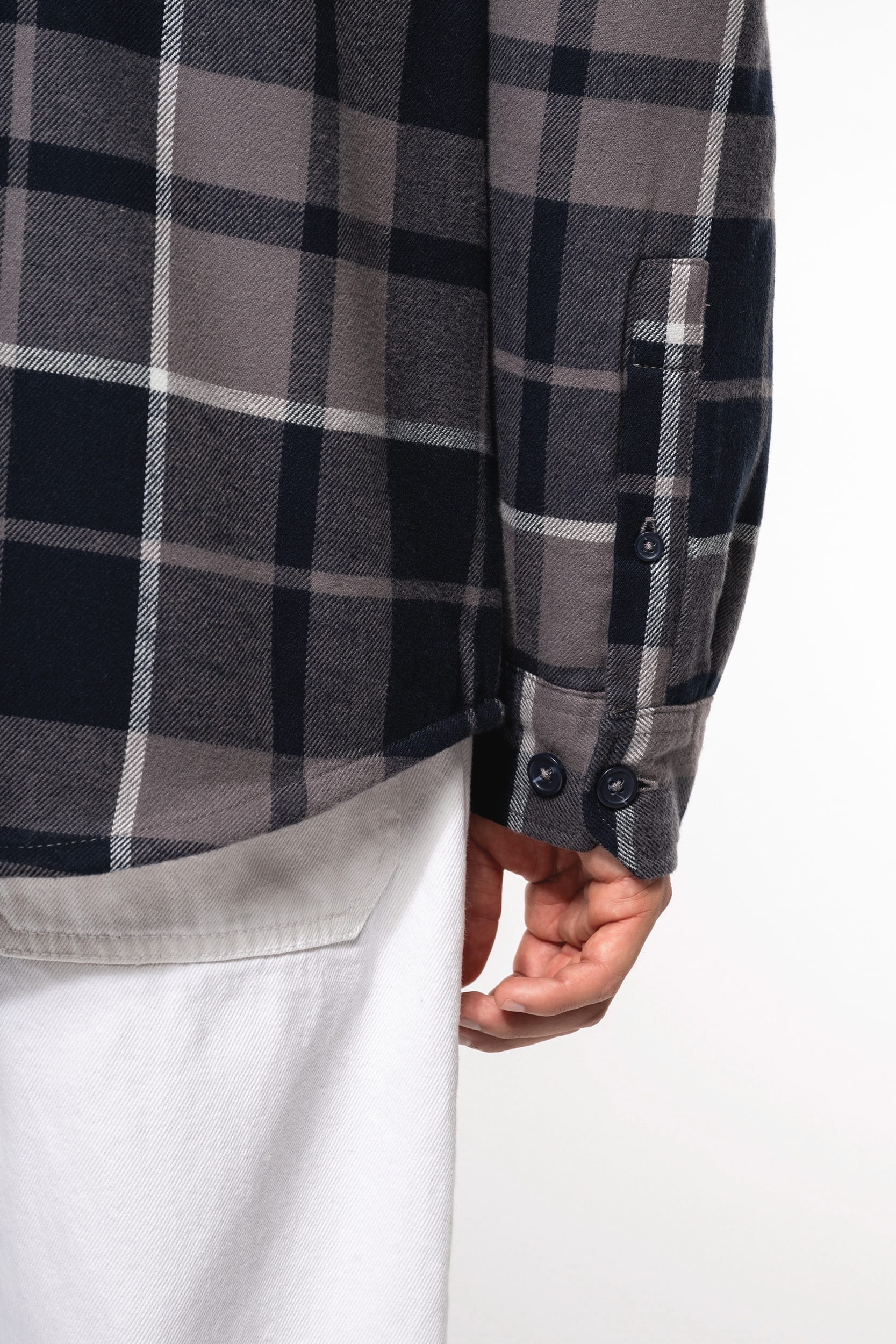 Surchemise à carreaux doublée sherpa homme - Image 5