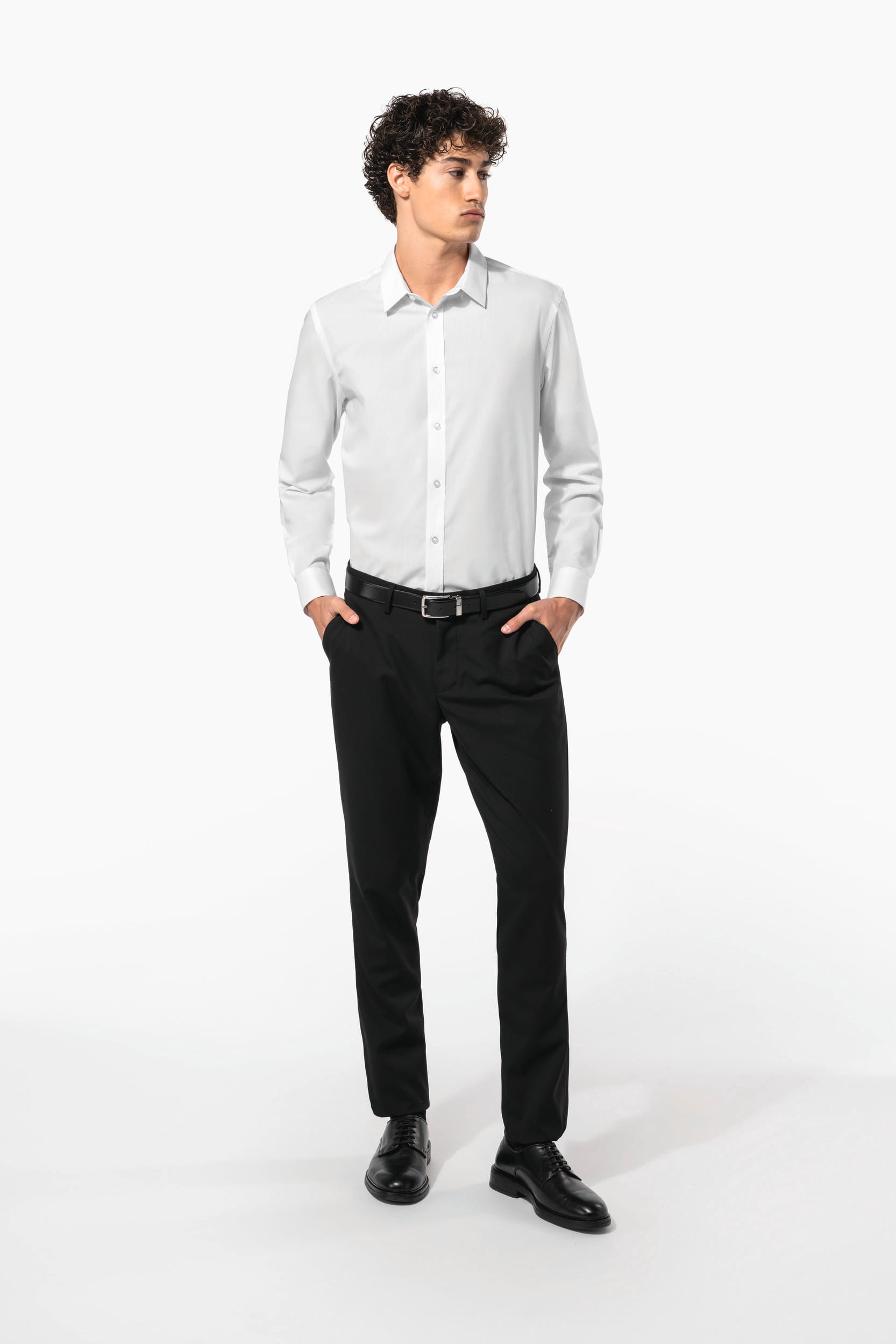 Chemise popeline polycoton sans poche entretien facile homme - Image 8