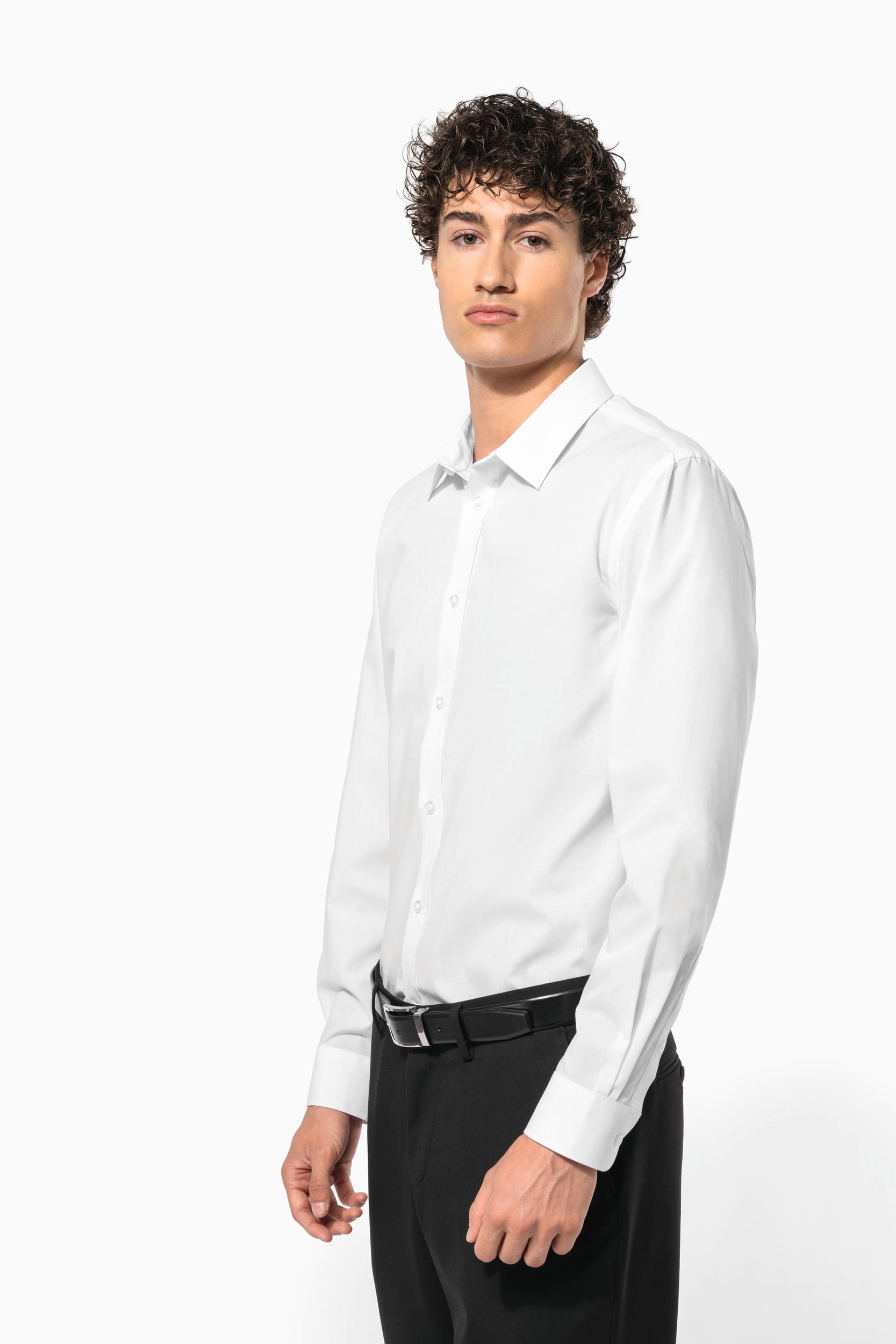 Chemise popeline polycoton sans poche entretien facile homme - Image 7