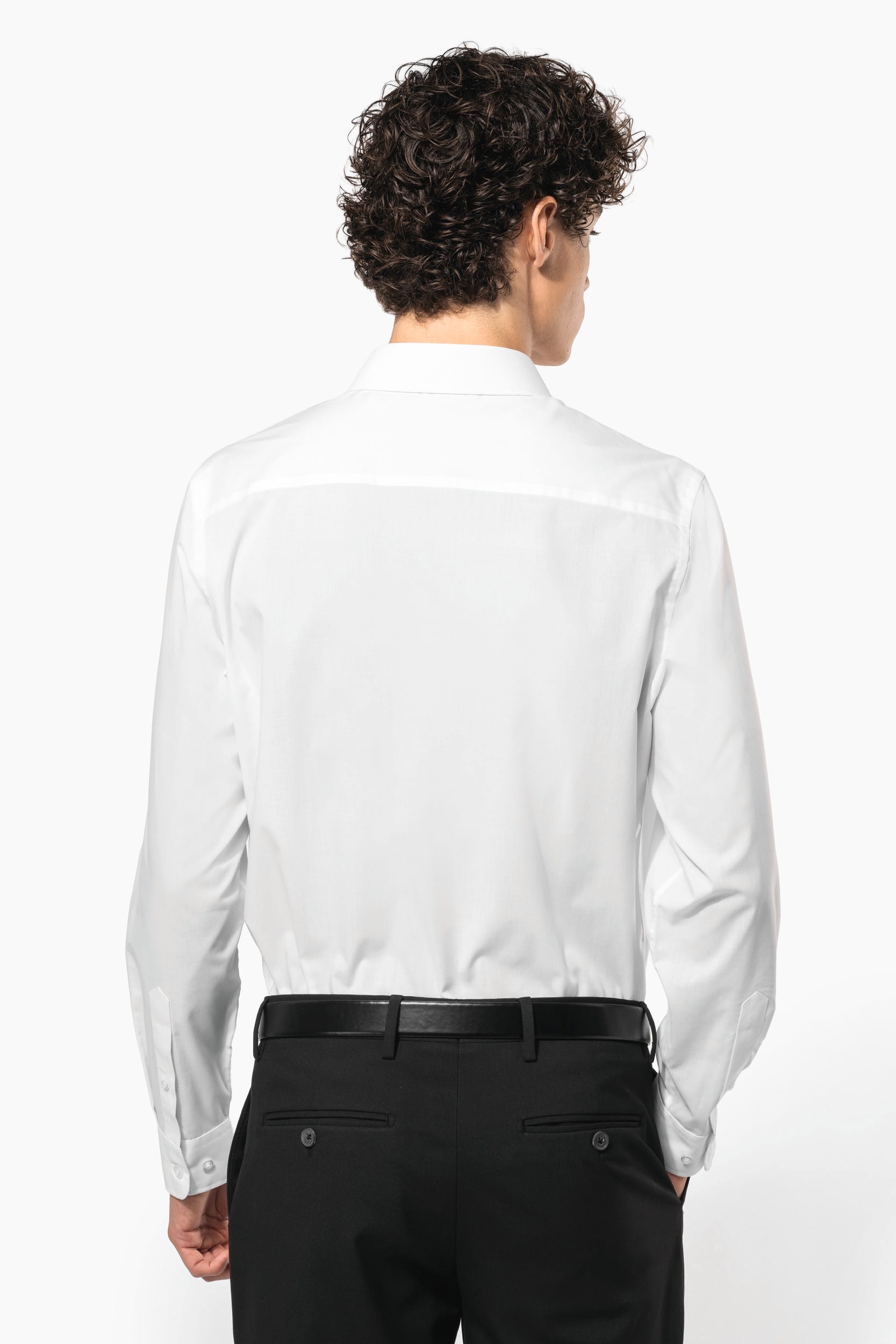 Chemise popeline polycoton sans poche entretien facile homme - Image 2