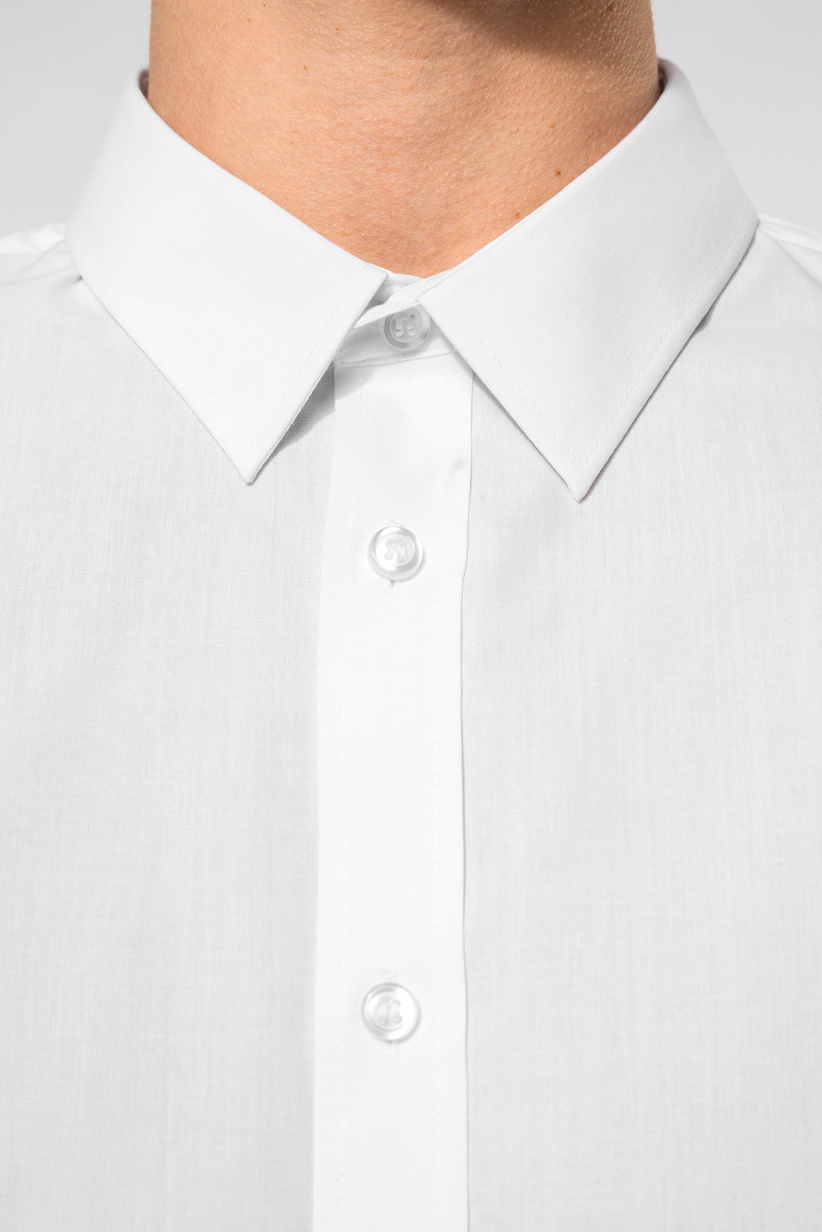 Chemise popeline polycoton sans poche entretien facile homme - Image 3