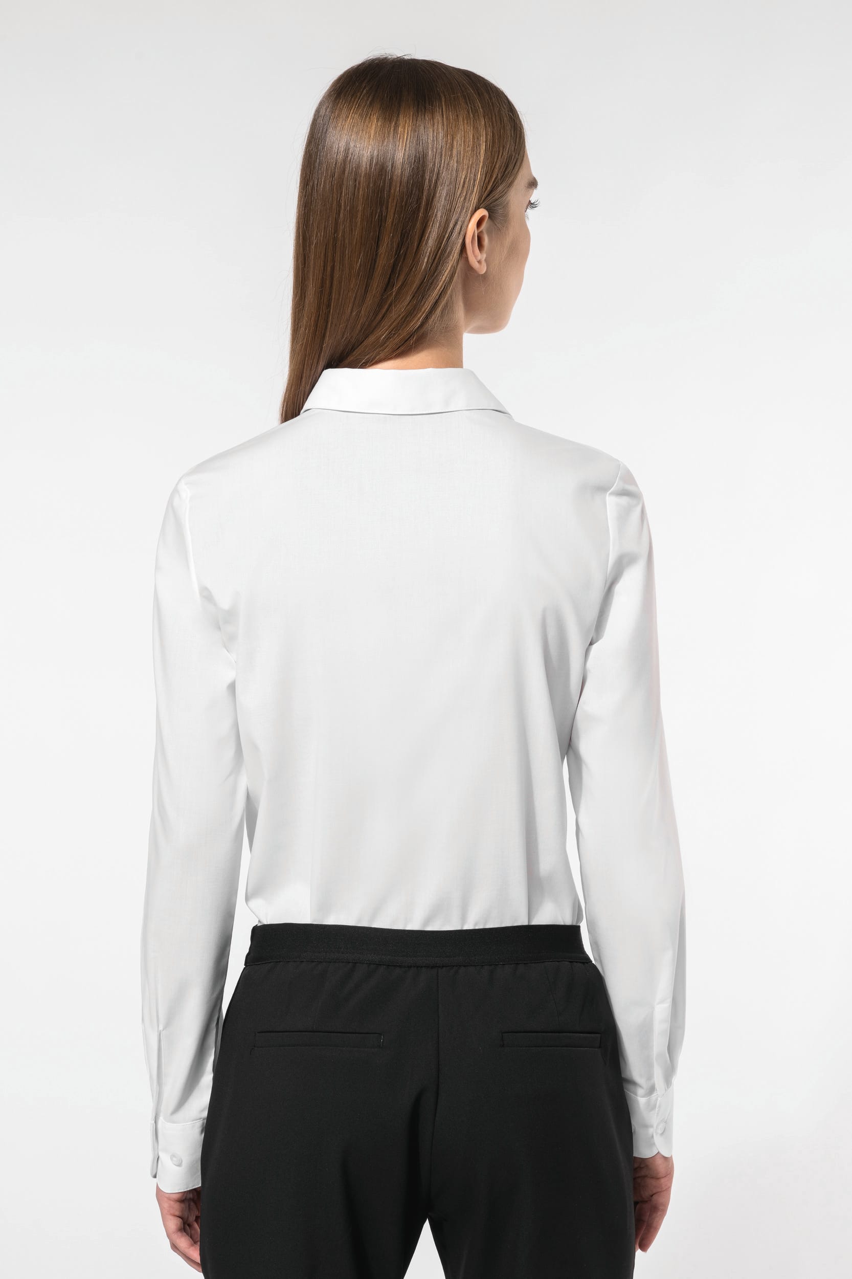 Chemise popeline polycoton sans poche entretien facile femme - Image 2