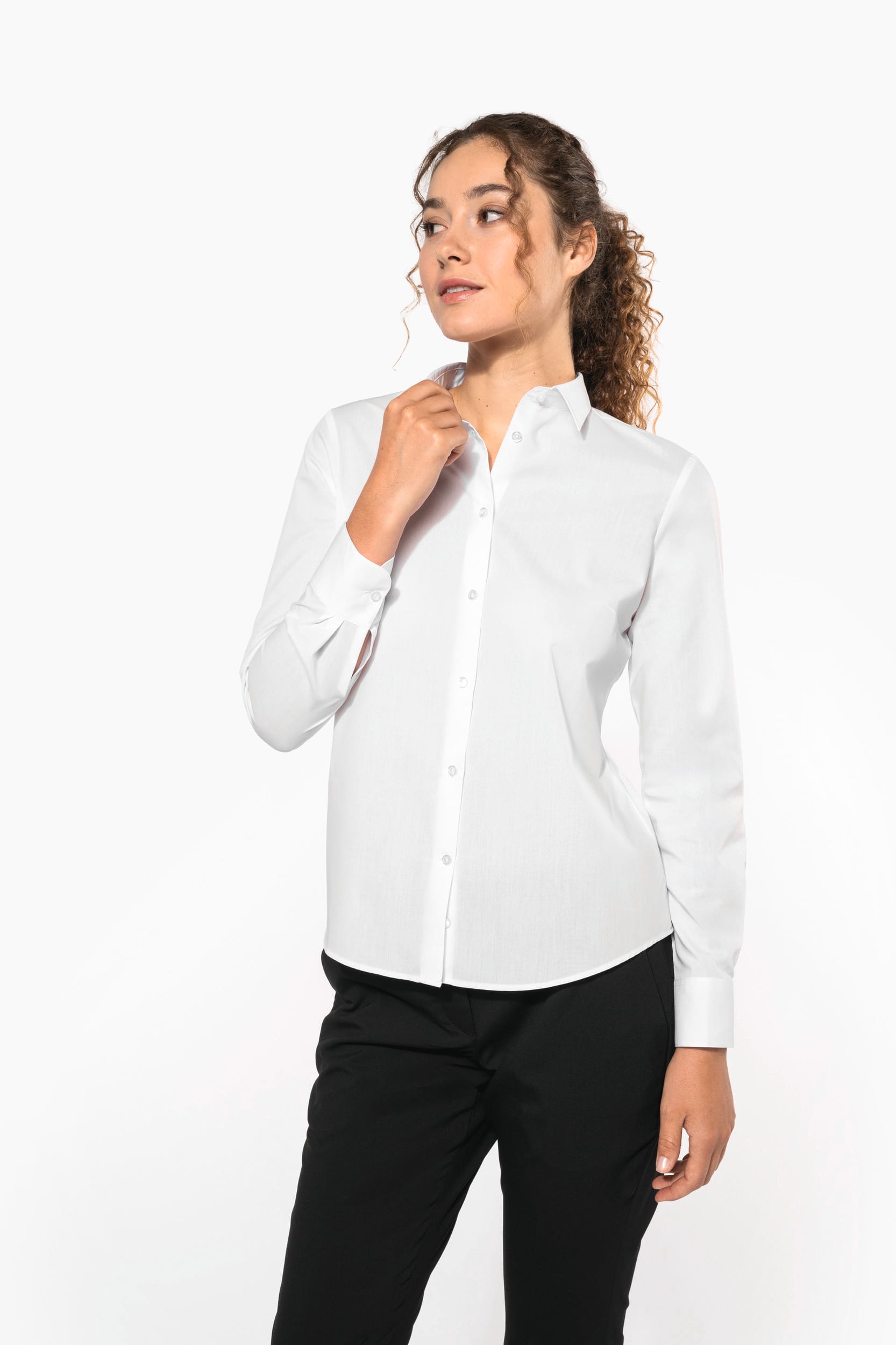 Chemise popeline polycoton sans poche entretien facile femme - Image 16