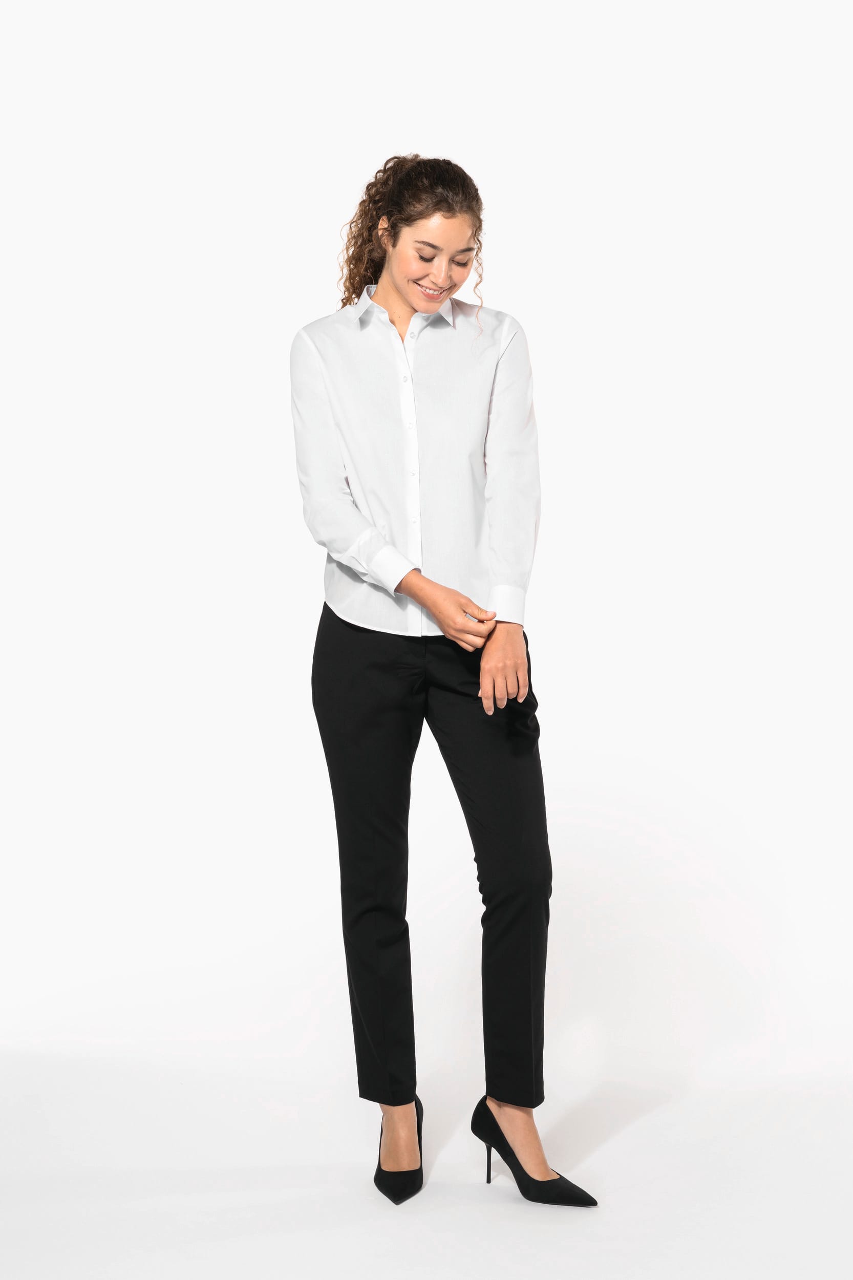 Chemise popeline polycoton sans poche entretien facile femme - Image 17