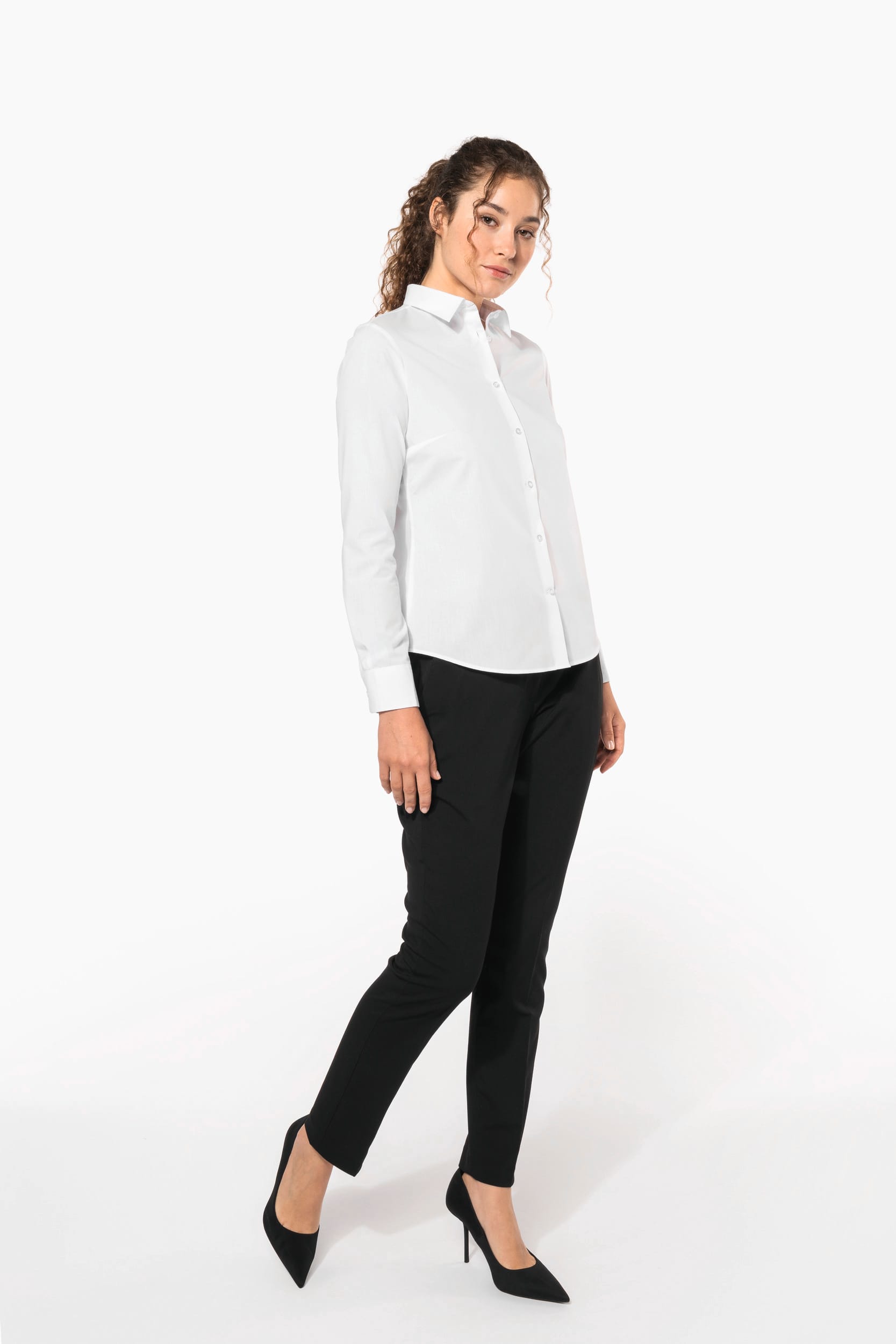 Chemise popeline polycoton sans poche entretien facile femme - Image 15