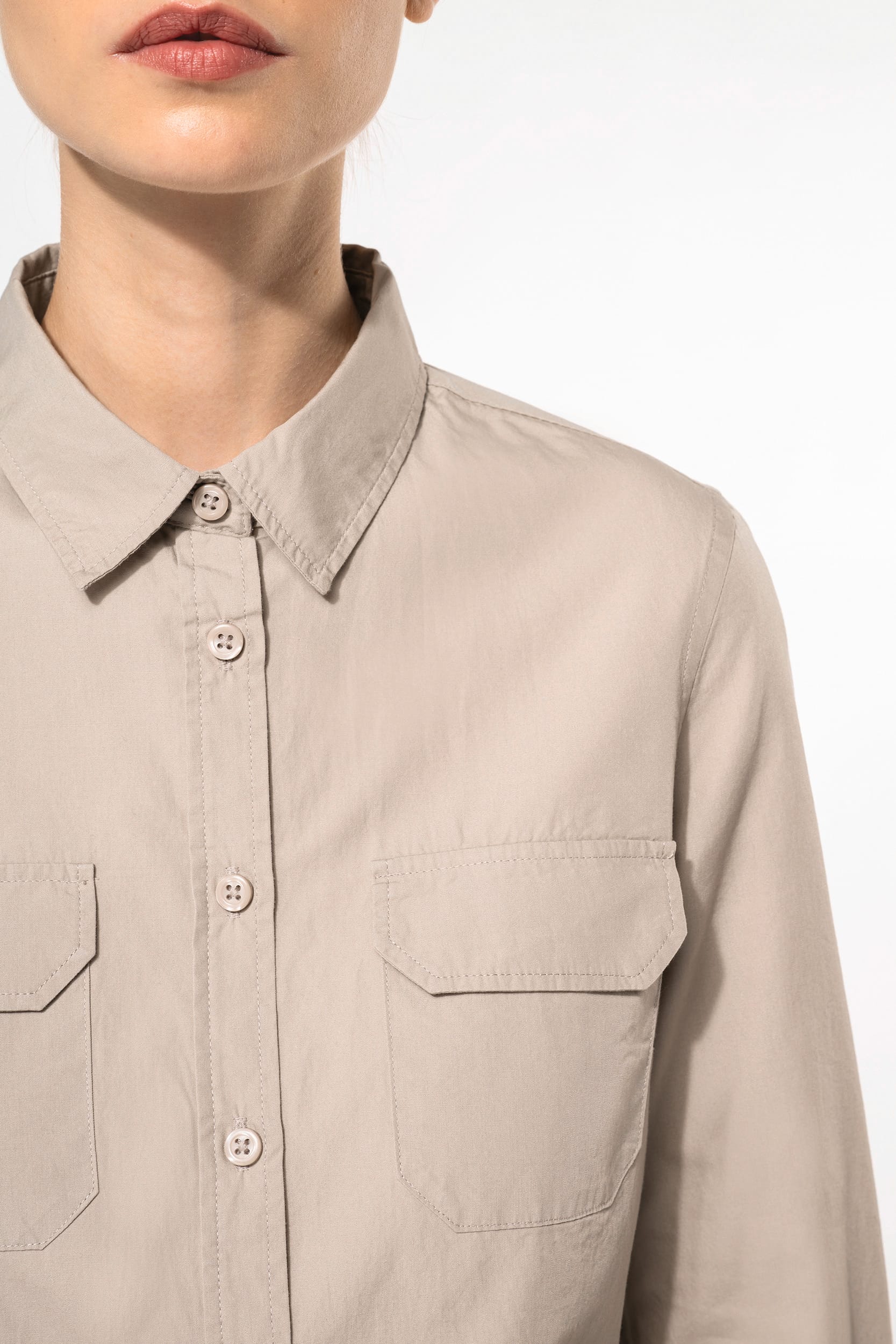 Chemise safari manches longues femme - Image 3