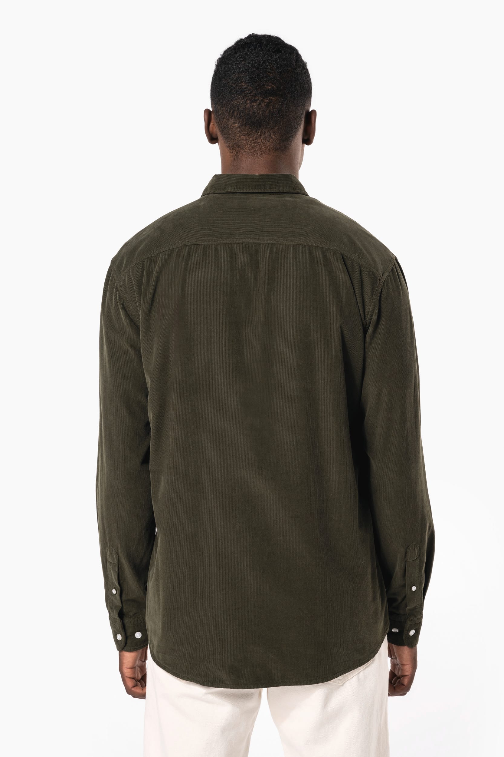 Chemise manches longues en velours homme - Image 2