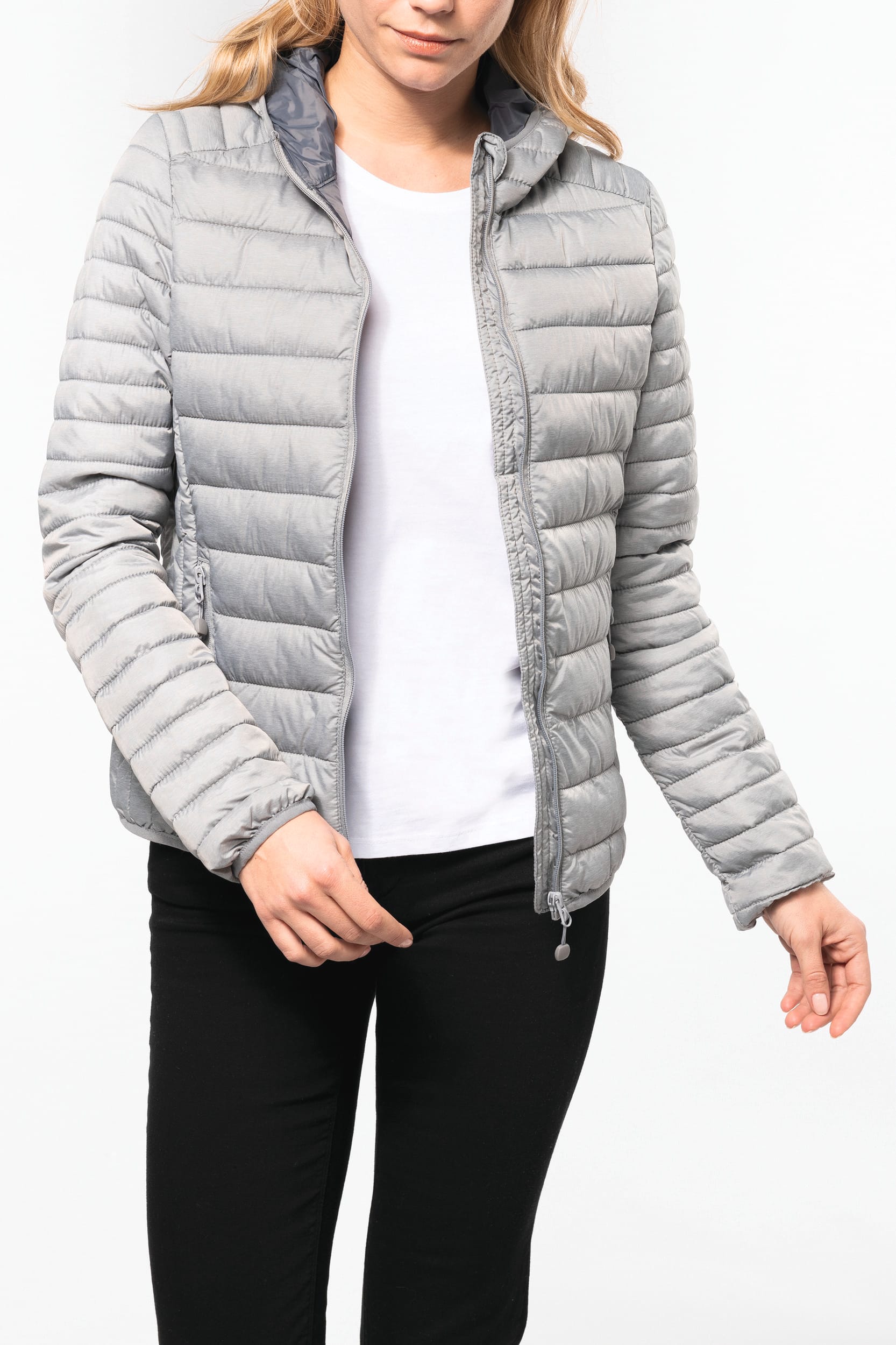 Doudoune légère capuche femme