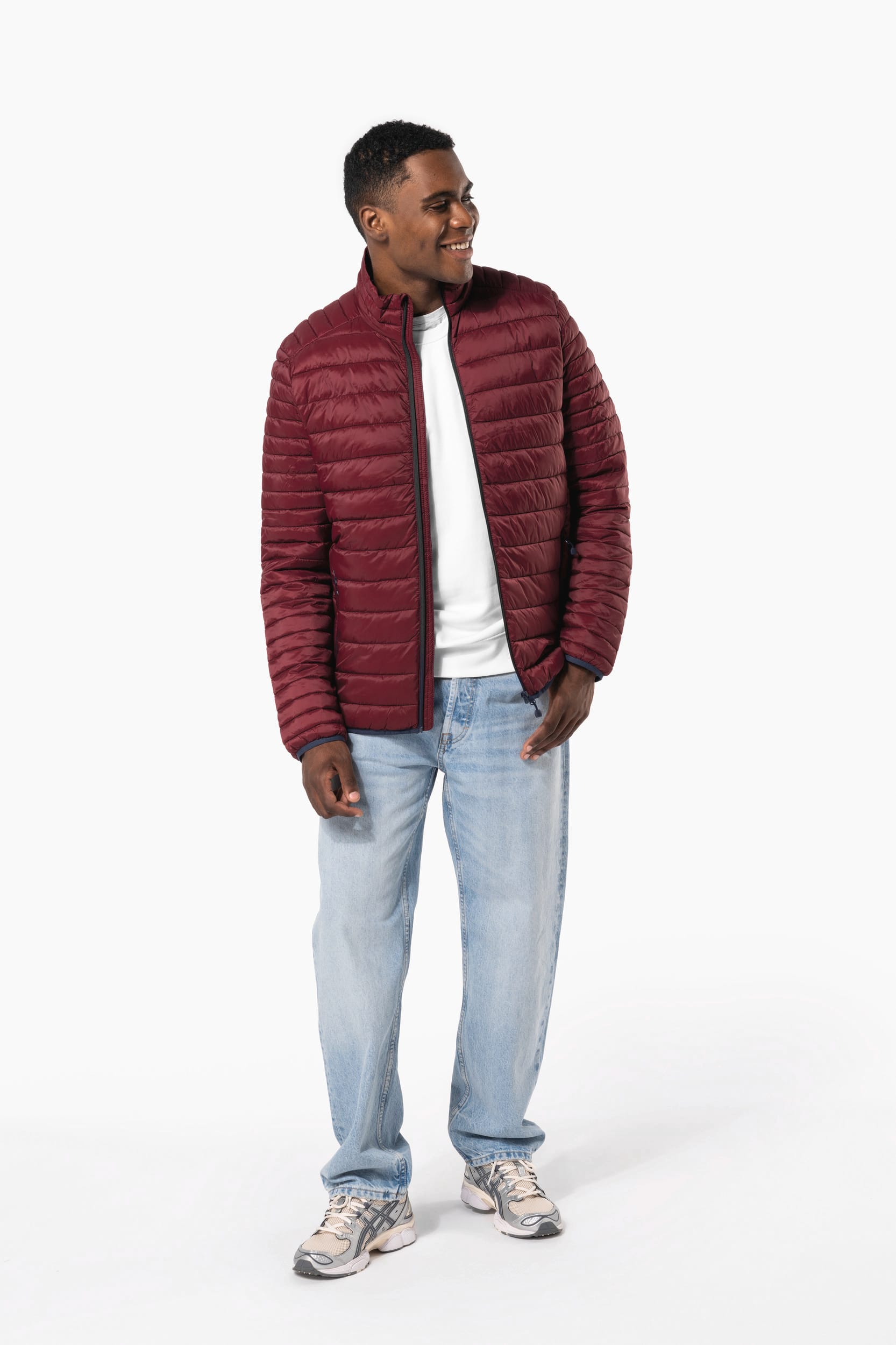 Blusão acolchoado leve de homem