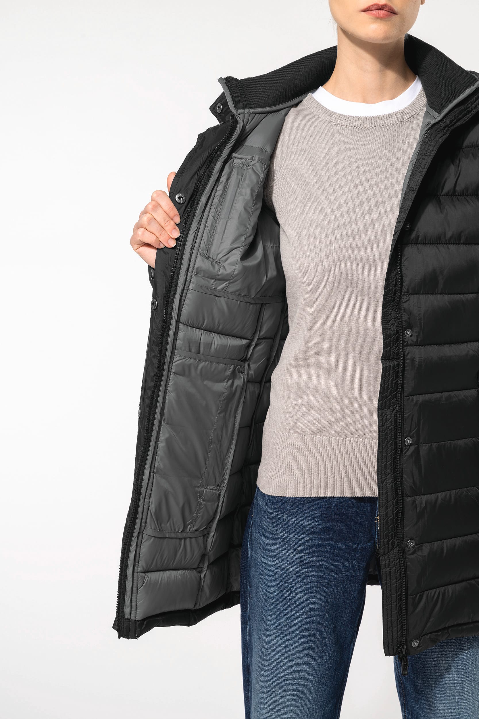 Parka doudoune légère à capuche femme - Image 8