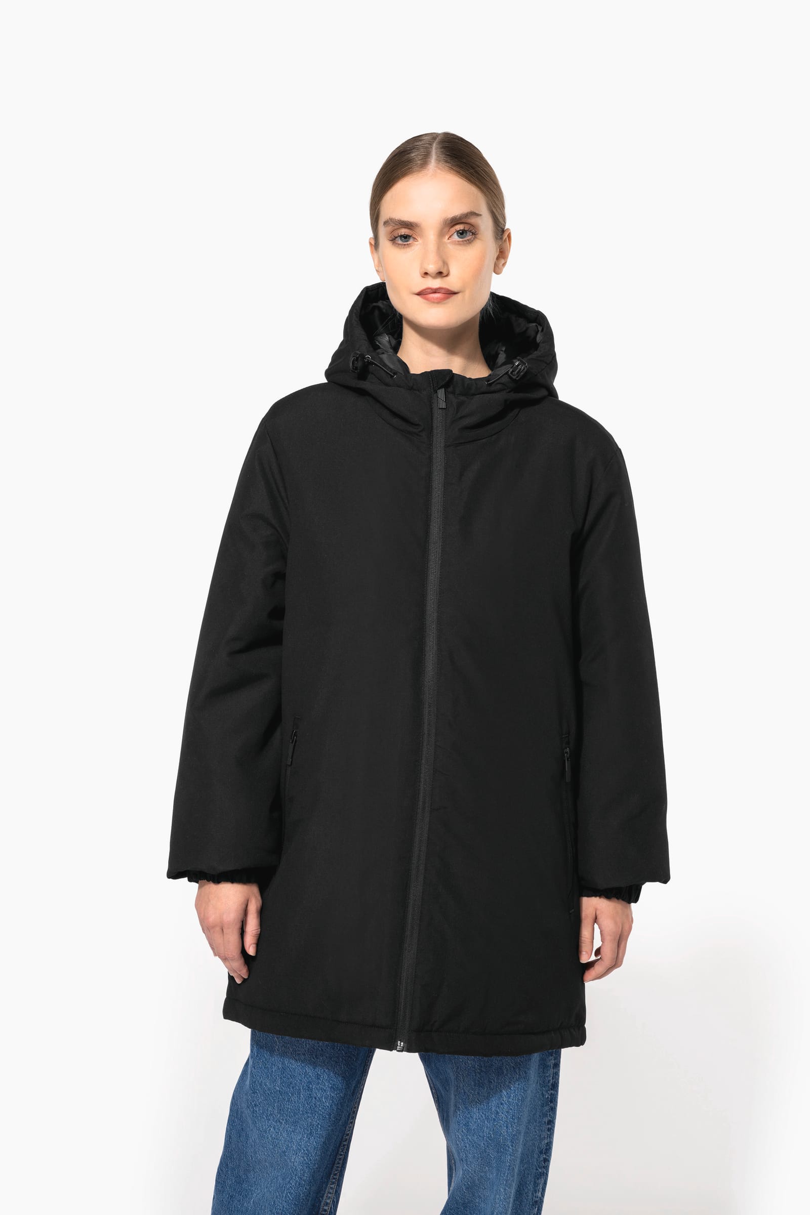 Unisex gerecyclede parka met capuchon