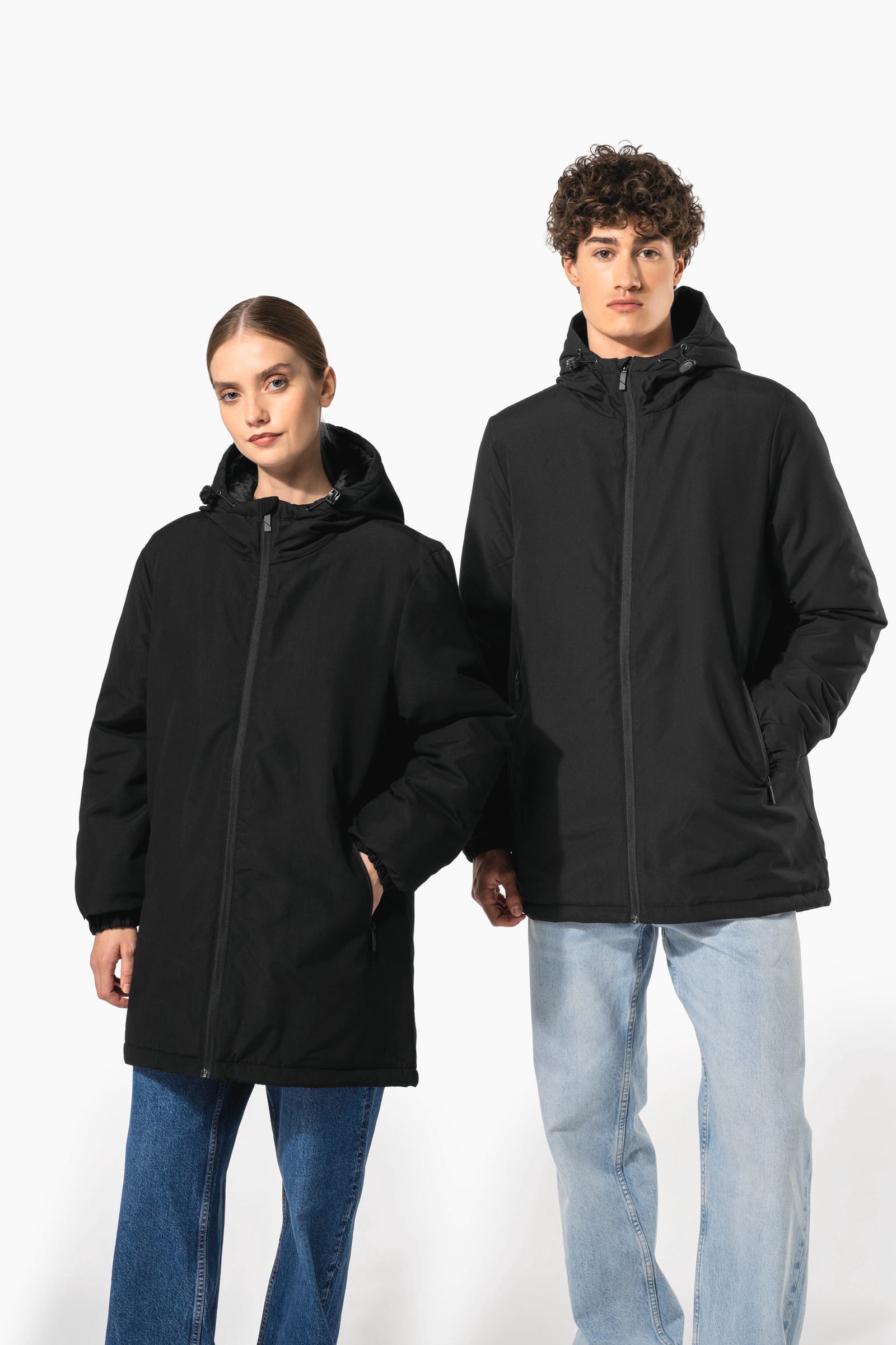 Unisex gerecyclede parka met capuchon