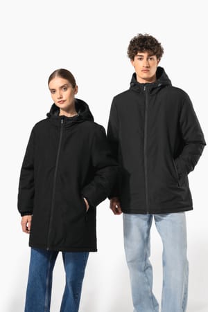 Unisex gerecyclede parka met capuchon