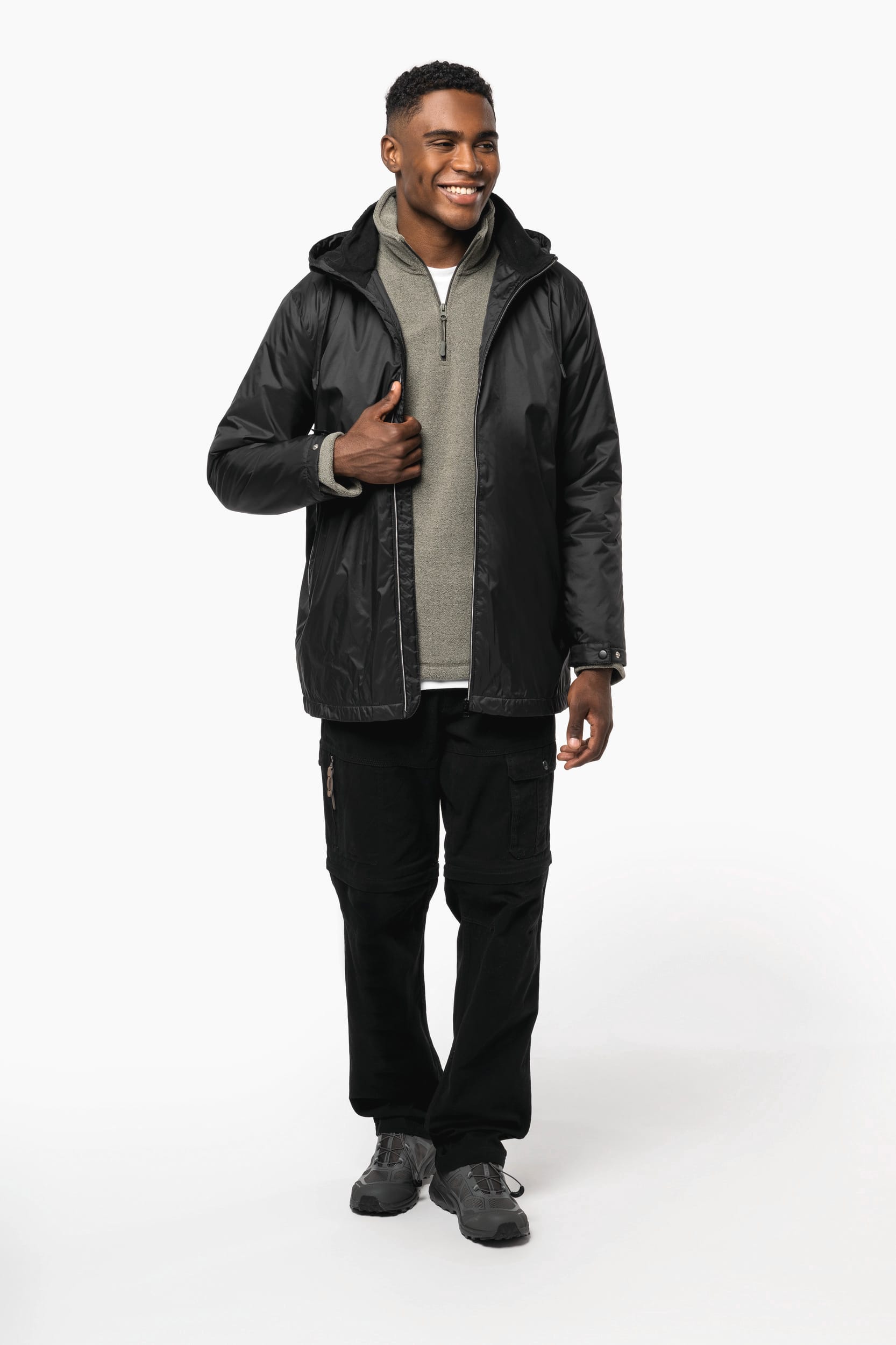 Veste à capuche avec doublure en micropolaire unisexe - Image 14