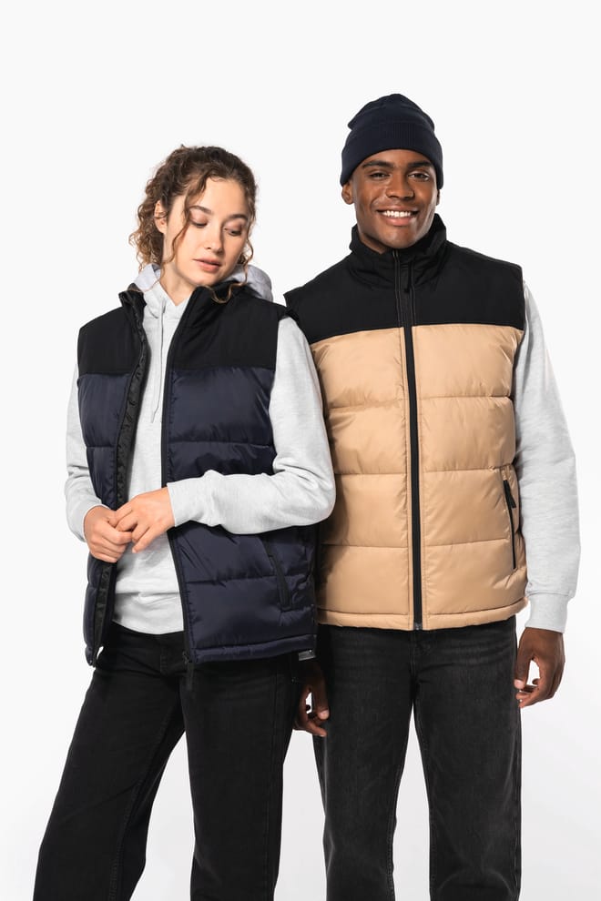 Unisex bi-tone padded bodywarmer