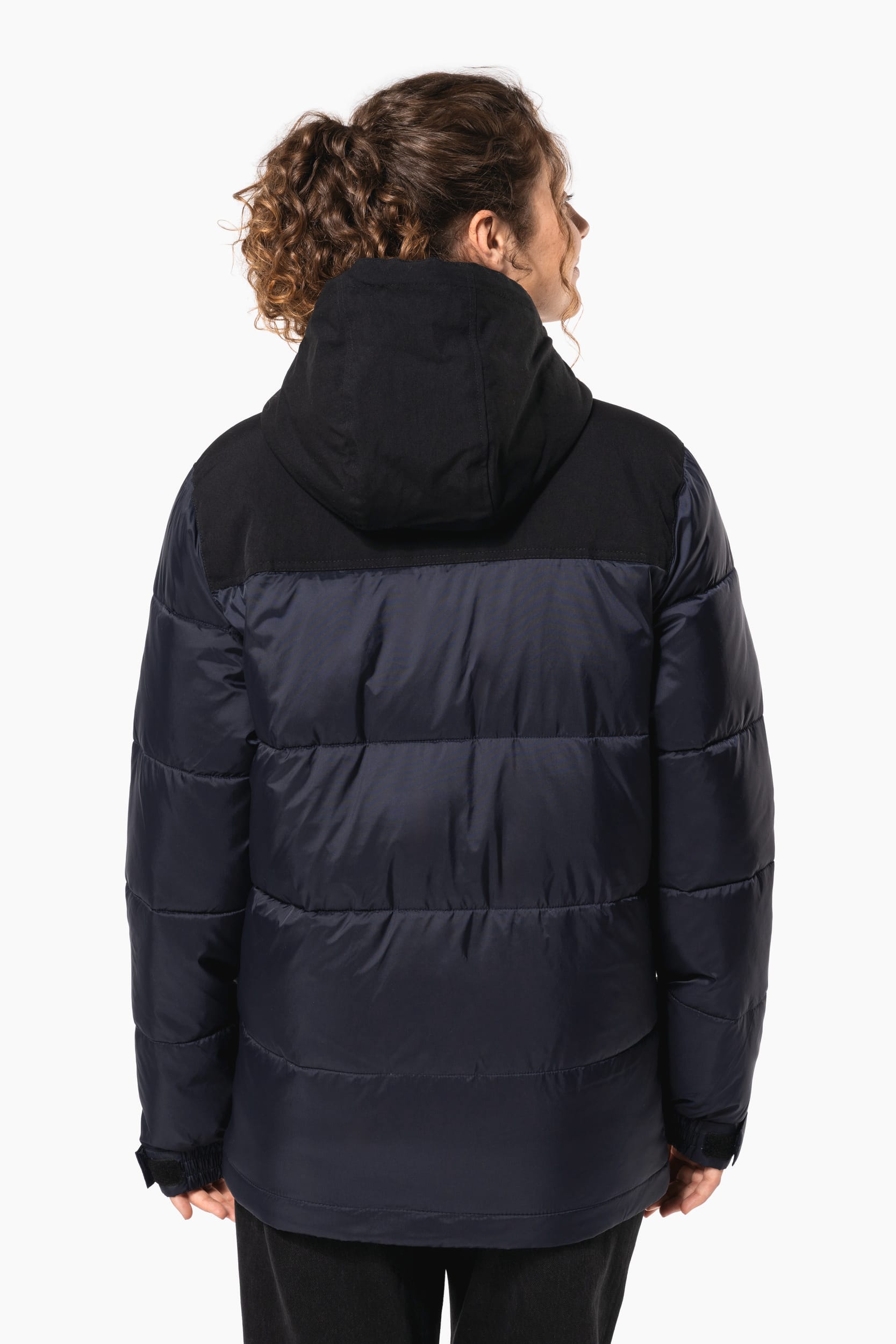 Parka matelassée à capuche bi-ton unisexe - Image 10