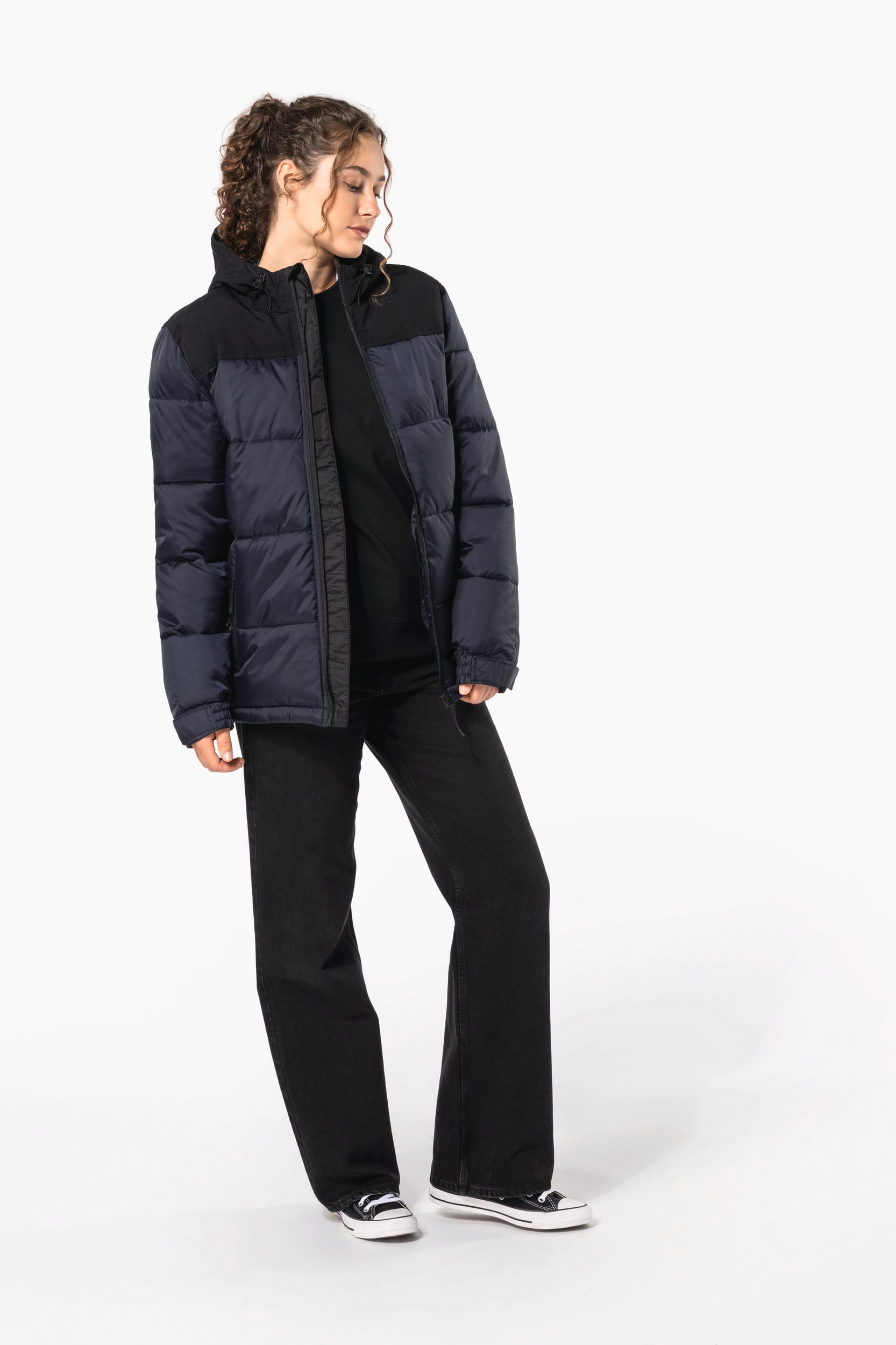 Parka matelassée à capuche bi-ton unisexe - Image 12