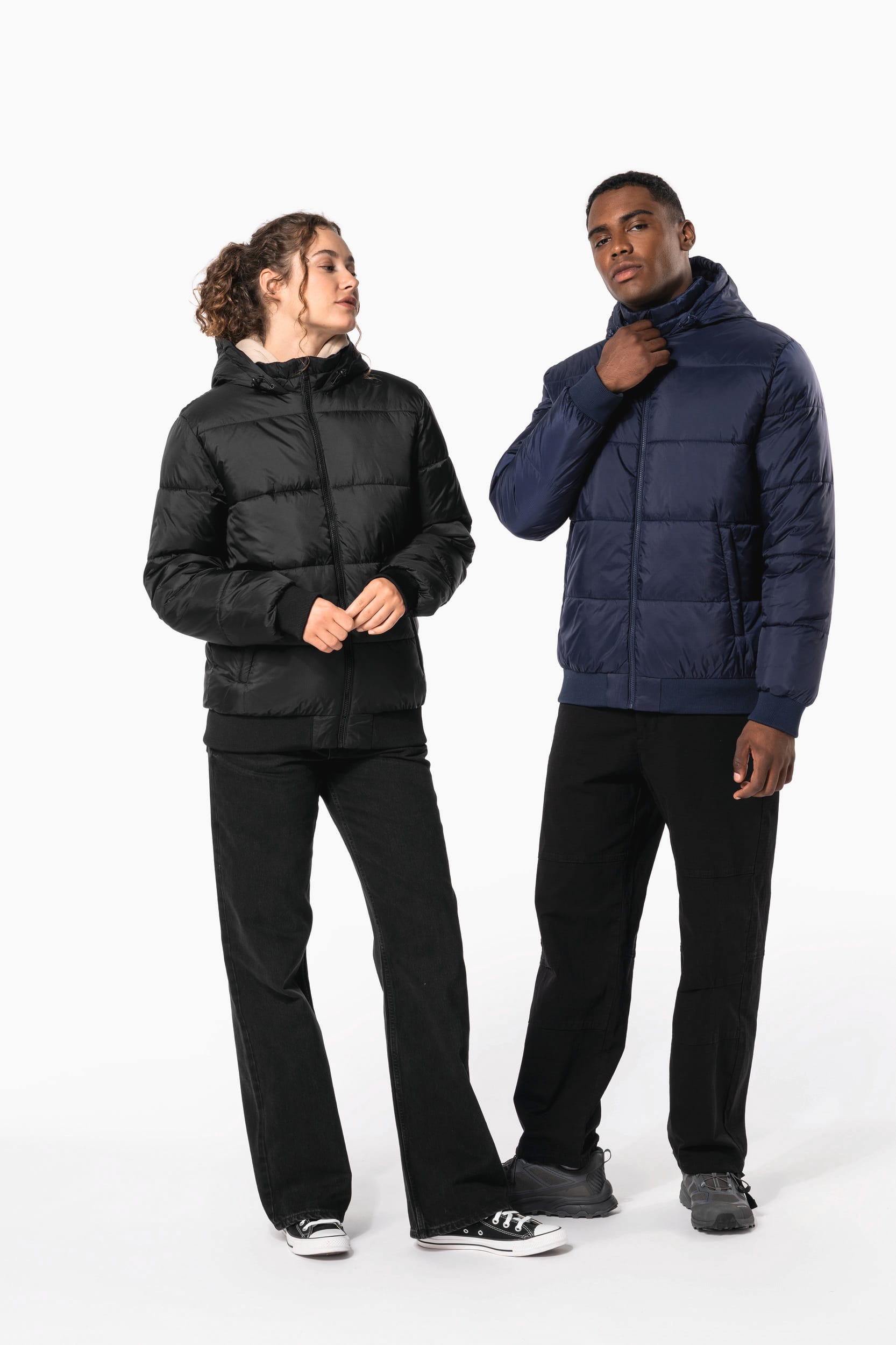 Blusão ripstop reciclado com capuz unissexo