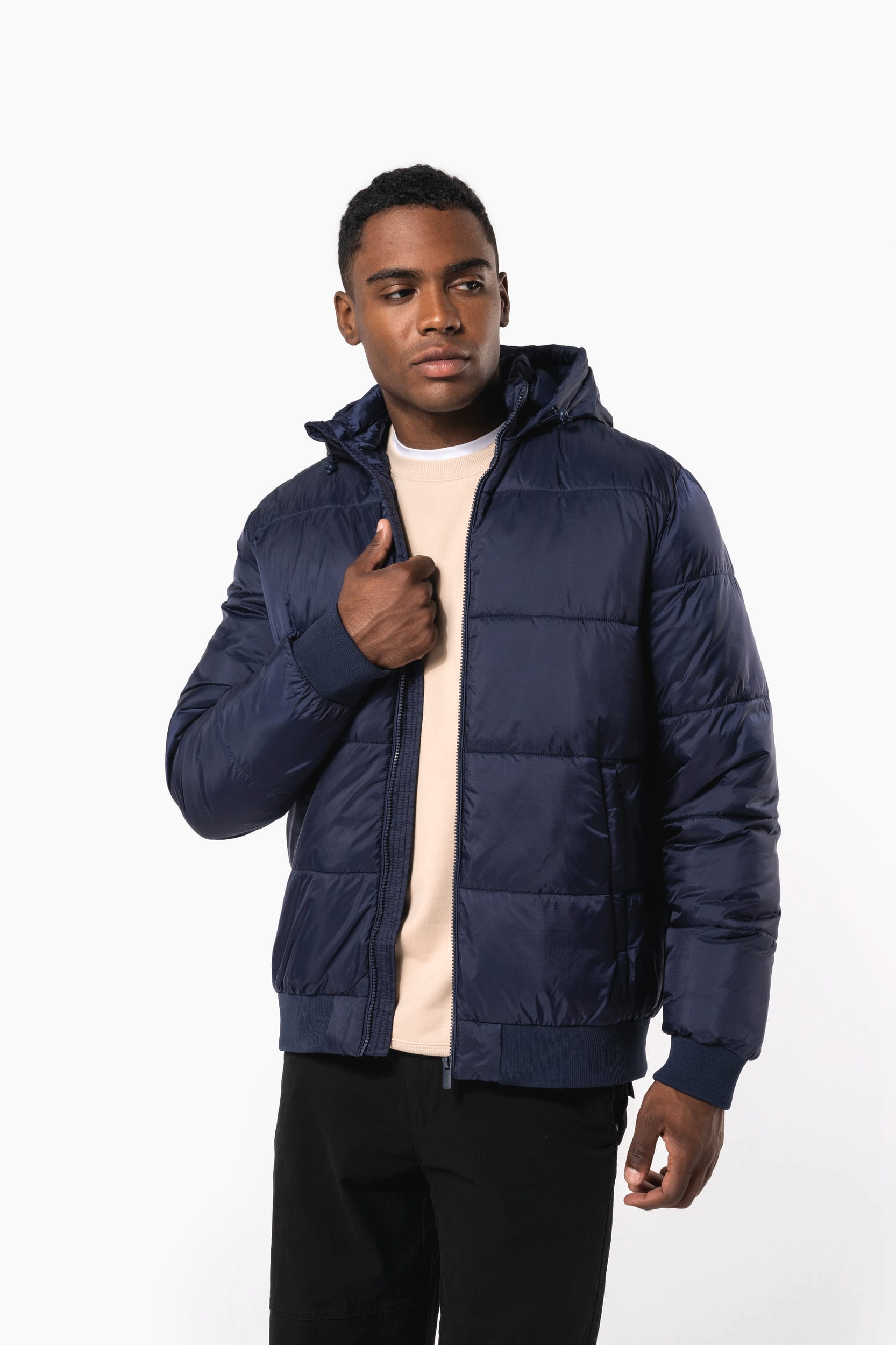 Veste unisexe ripstop recyclée à capuche - Image 12