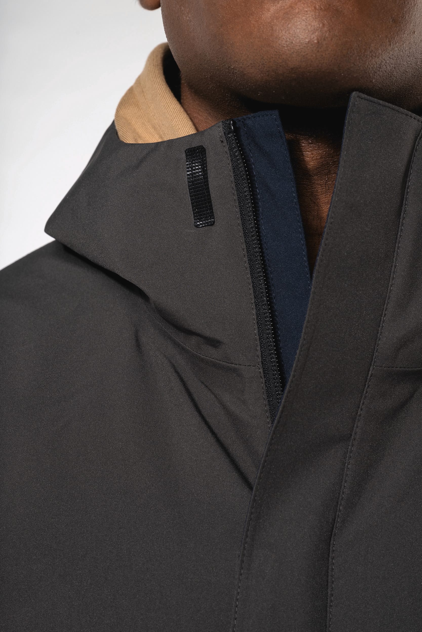 Parka 3-en-1 imperméable à capuche bicolore unisexe - Image 6