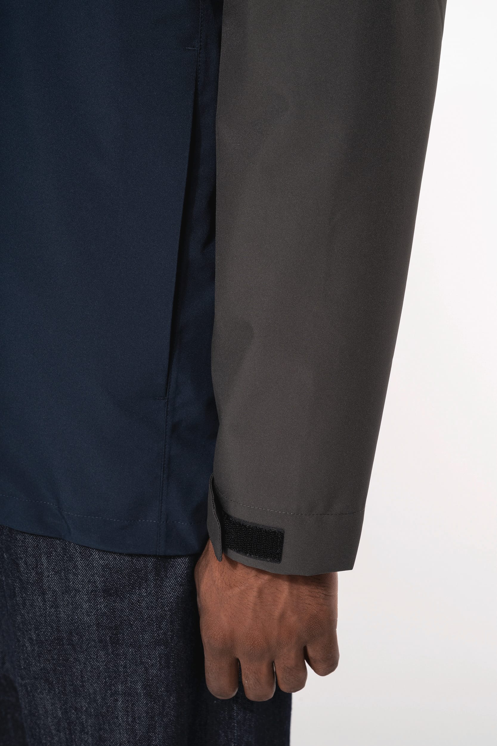 Parka 3-en-1 imperméable à capuche bicolore unisexe - Image 8