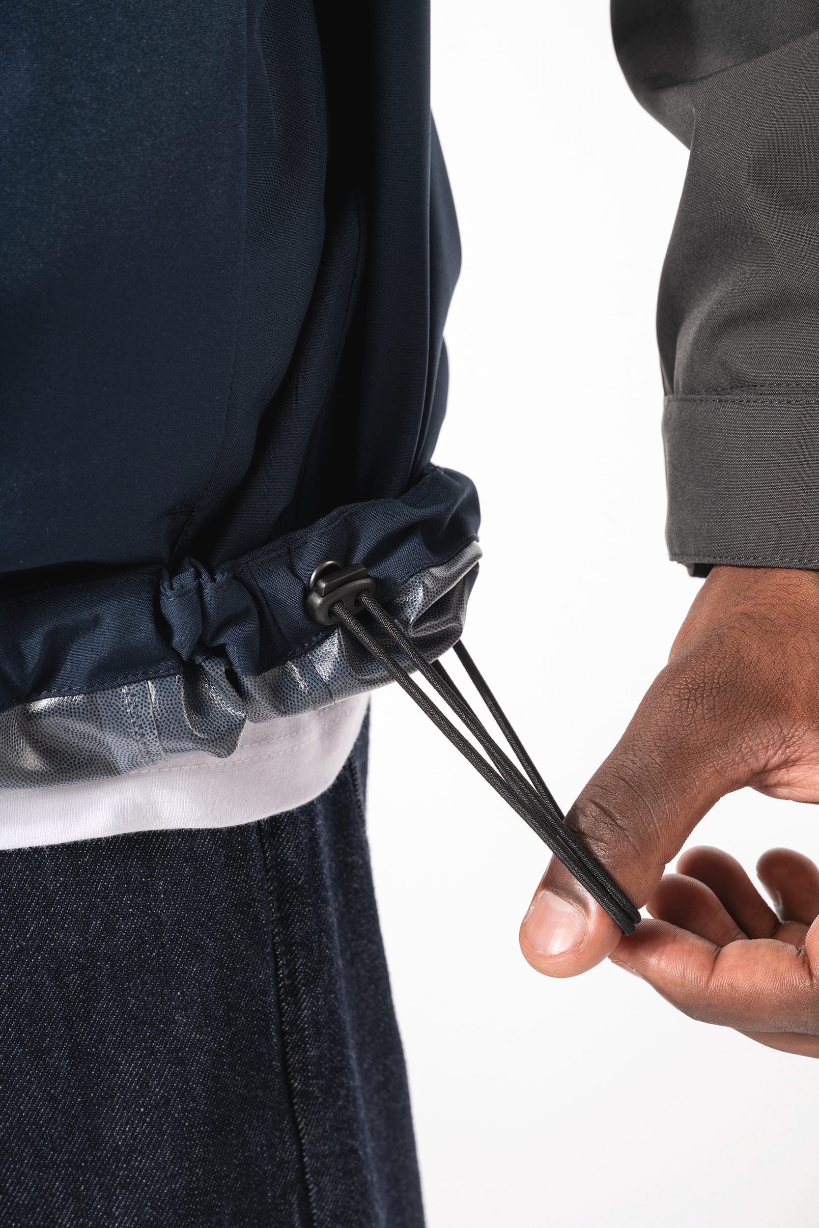 Parka 3-en-1 imperméable à capuche bicolore unisexe - Image 10