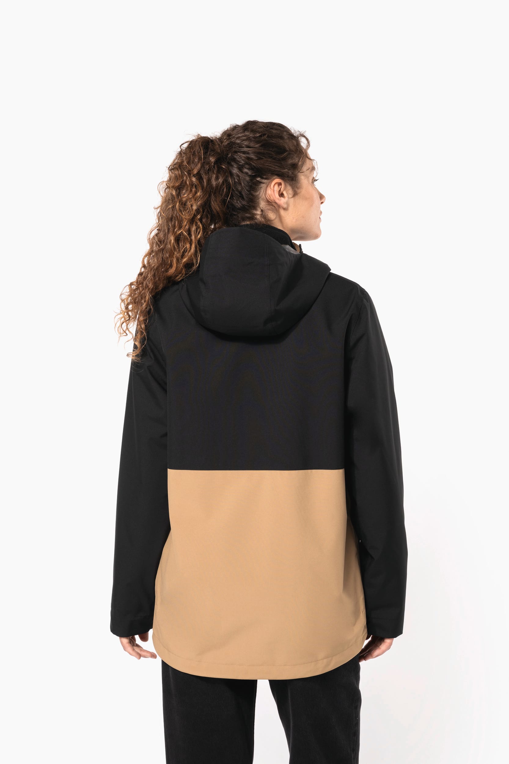 Parka 3-en-1 imperméable à capuche bicolore unisexe - Image 22