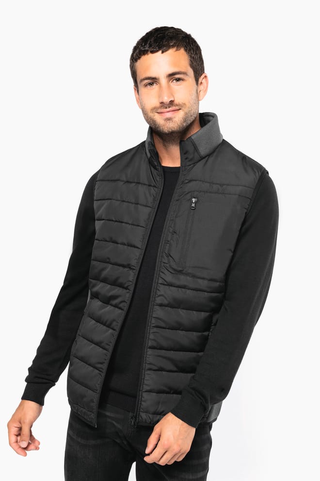 Bodywarmer bi-matière homme 